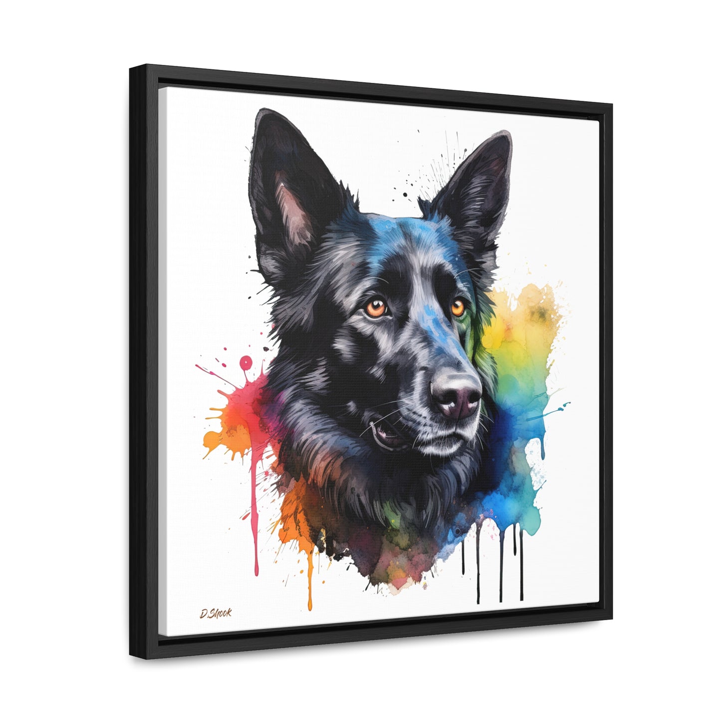 German Sheppard 22 Gallery Canvas Wraps, Square Frame