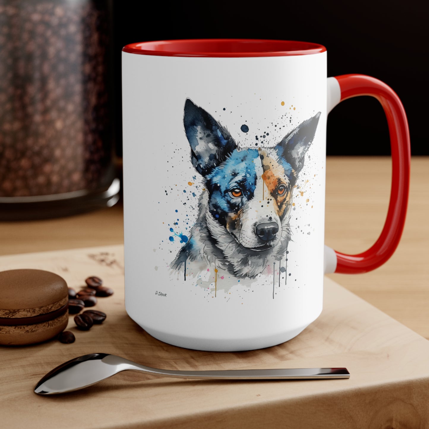 Blue Heeler 1 Accent Mugs