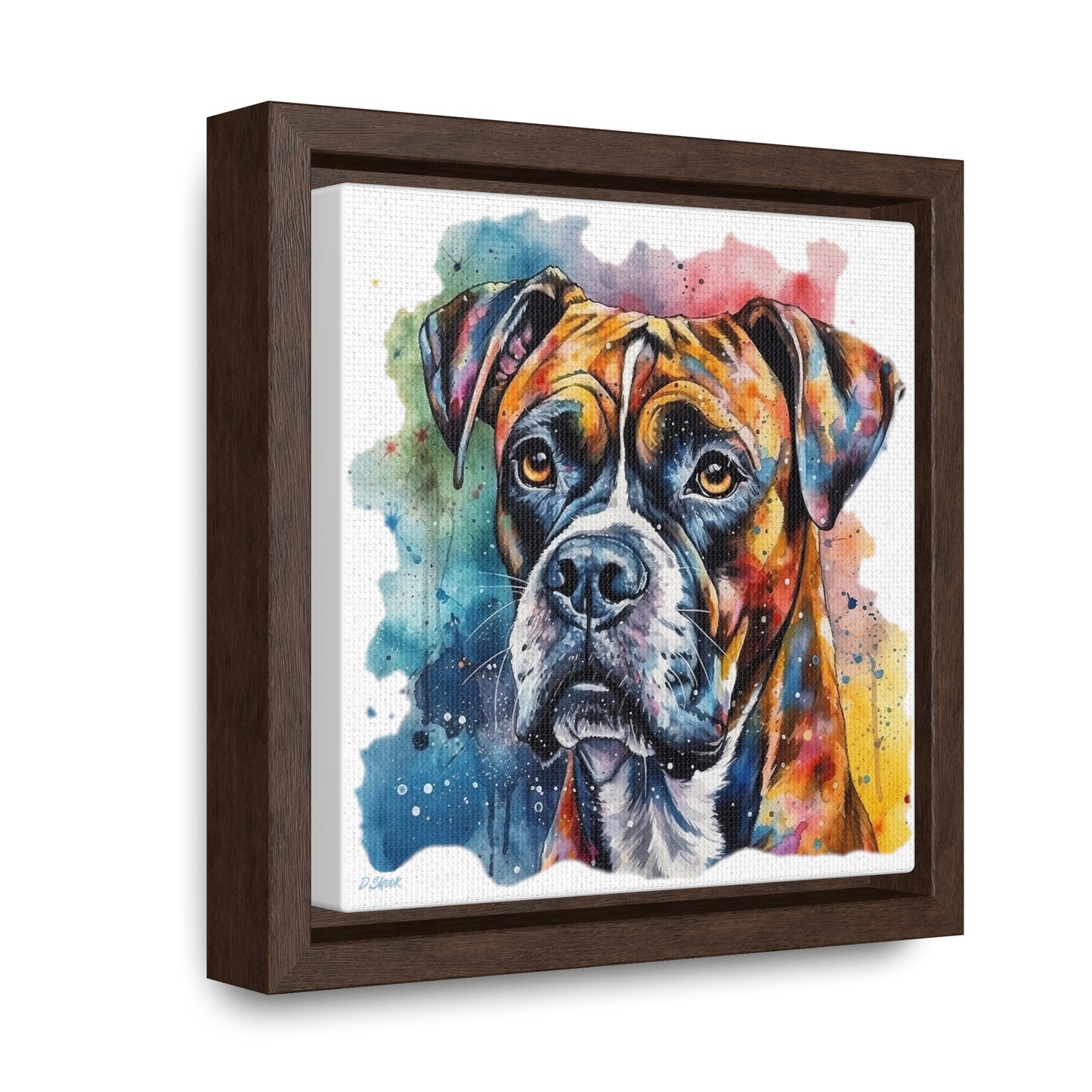 Boxer 3 Gallery Canvas Wraps, Square Frame