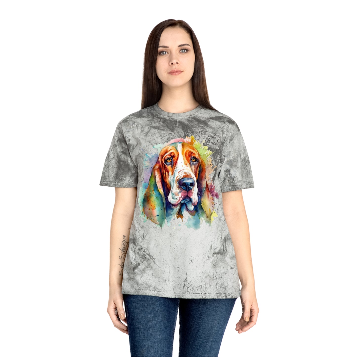 Basset Hound 1 Unisex Color Blast T-Shirt