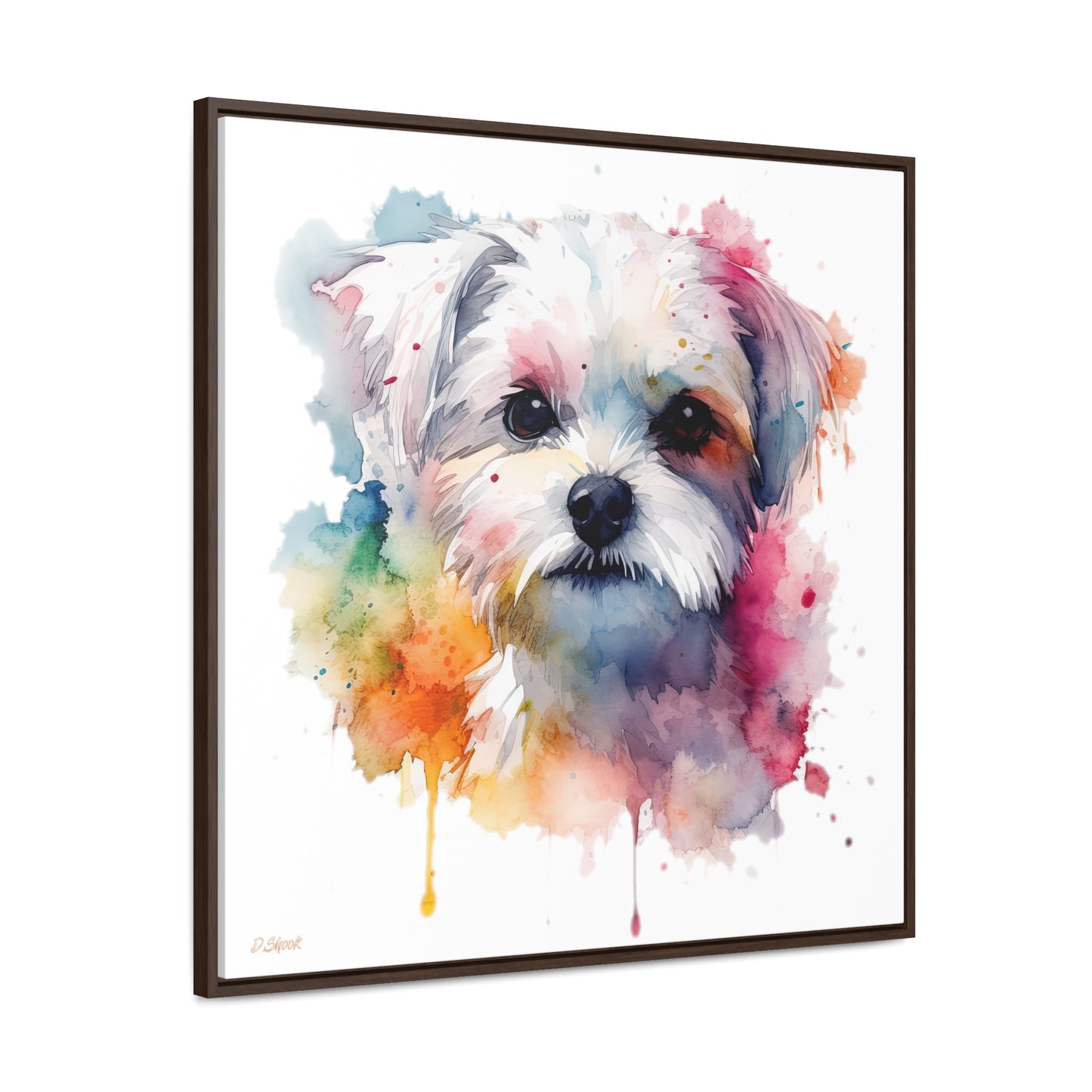 Maltese Dog 1 Gallery Canvas Wraps, Square Frame