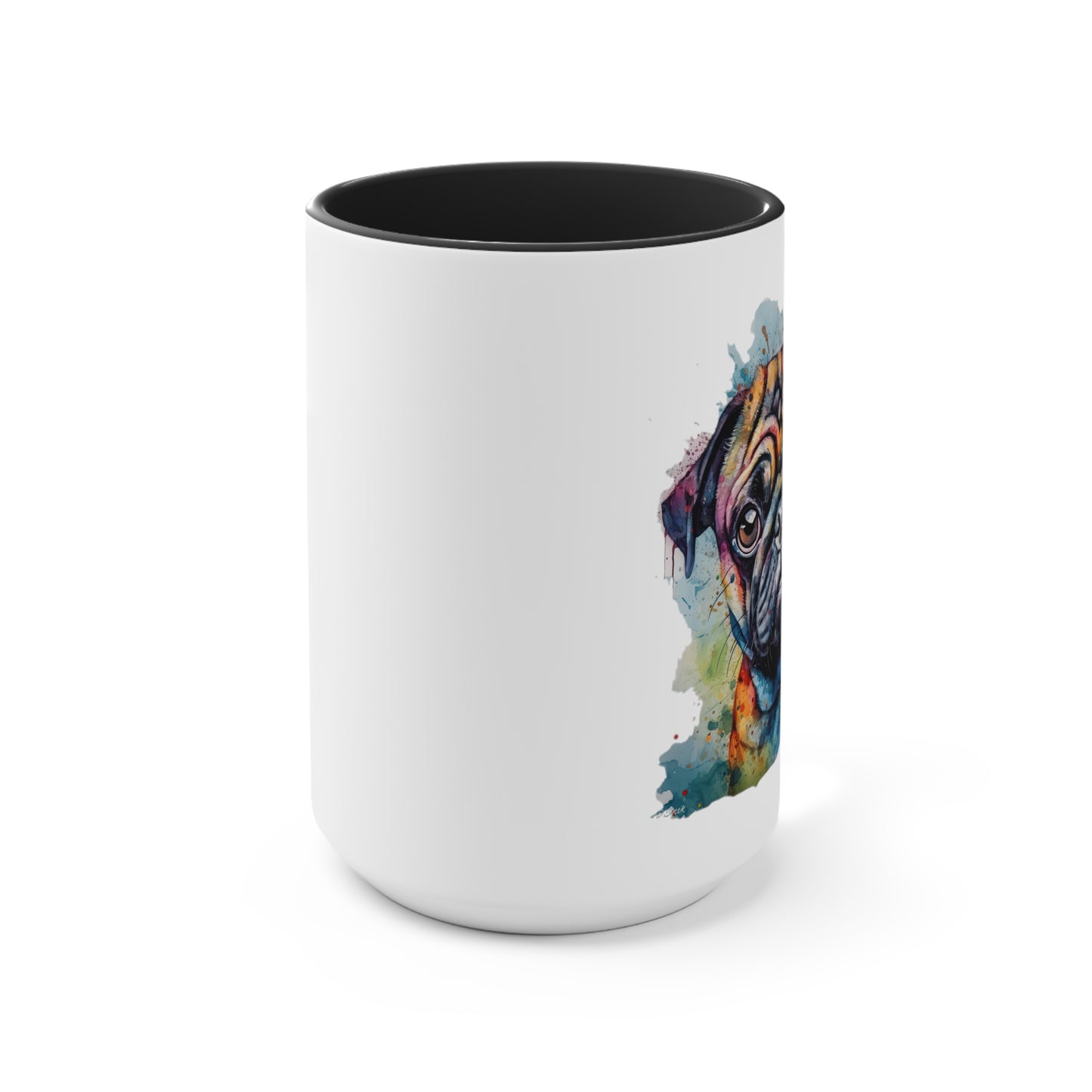 Pug 2 Accent Mugs