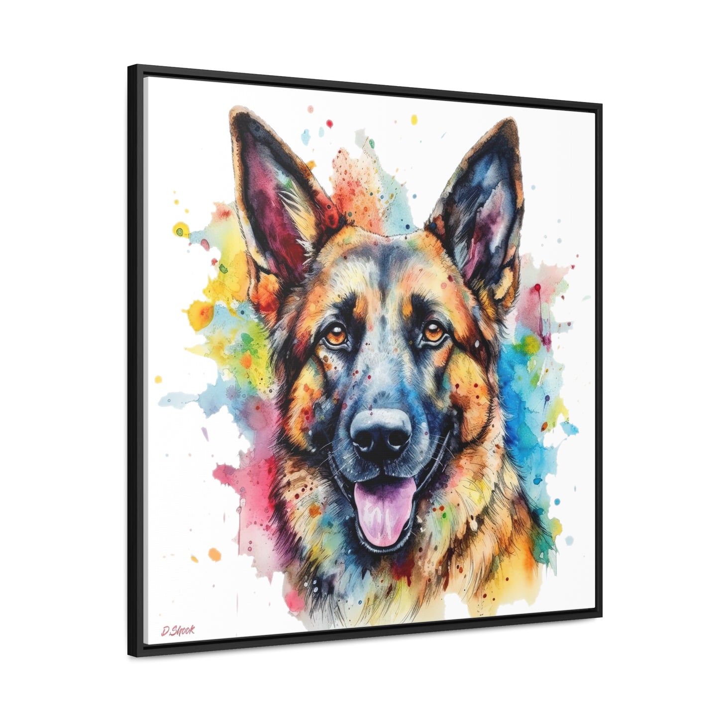 German Sheppard 1 Gallery Canvas Wraps, Square Frame