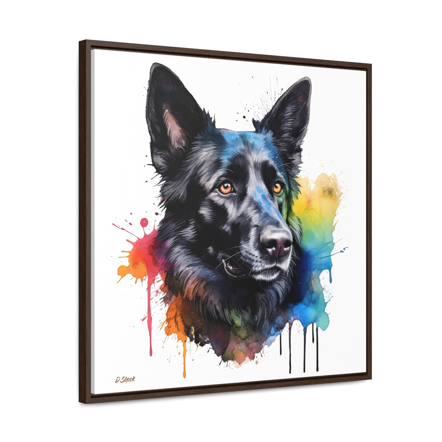 German Sheppard 22 Gallery Canvas Wraps, Square Frame