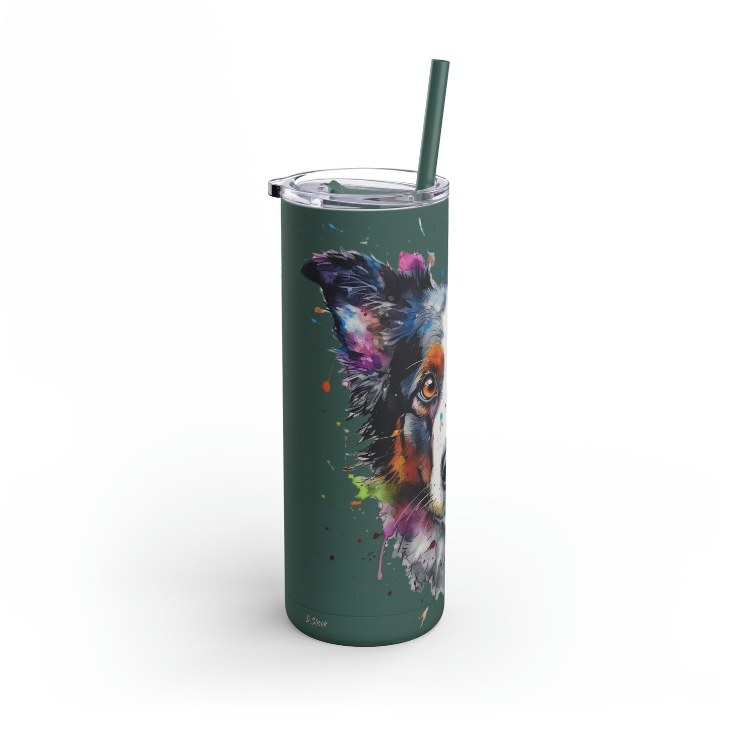 Border Collie 1 Maars Maker Skinny Matte Tumbler, 20oz