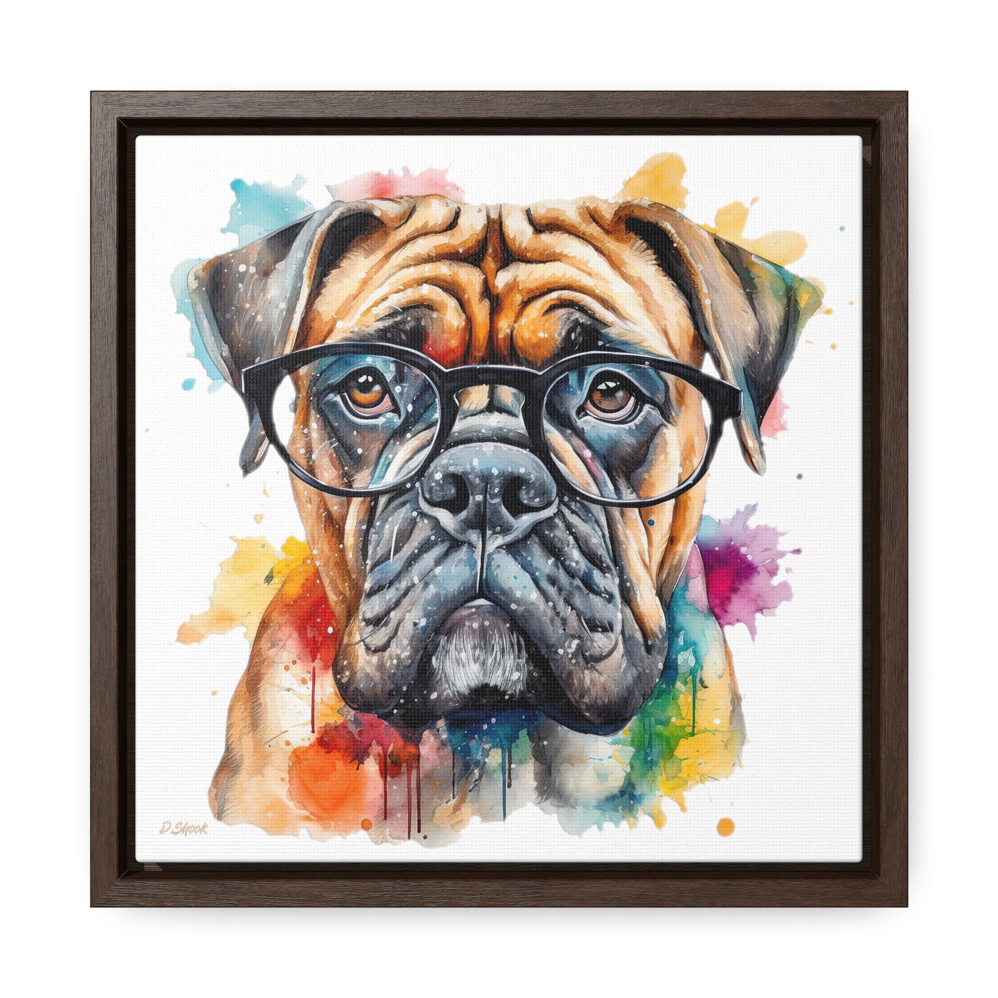 Bullmastiff 6 Gallery Canvas Wraps, Square Frame
