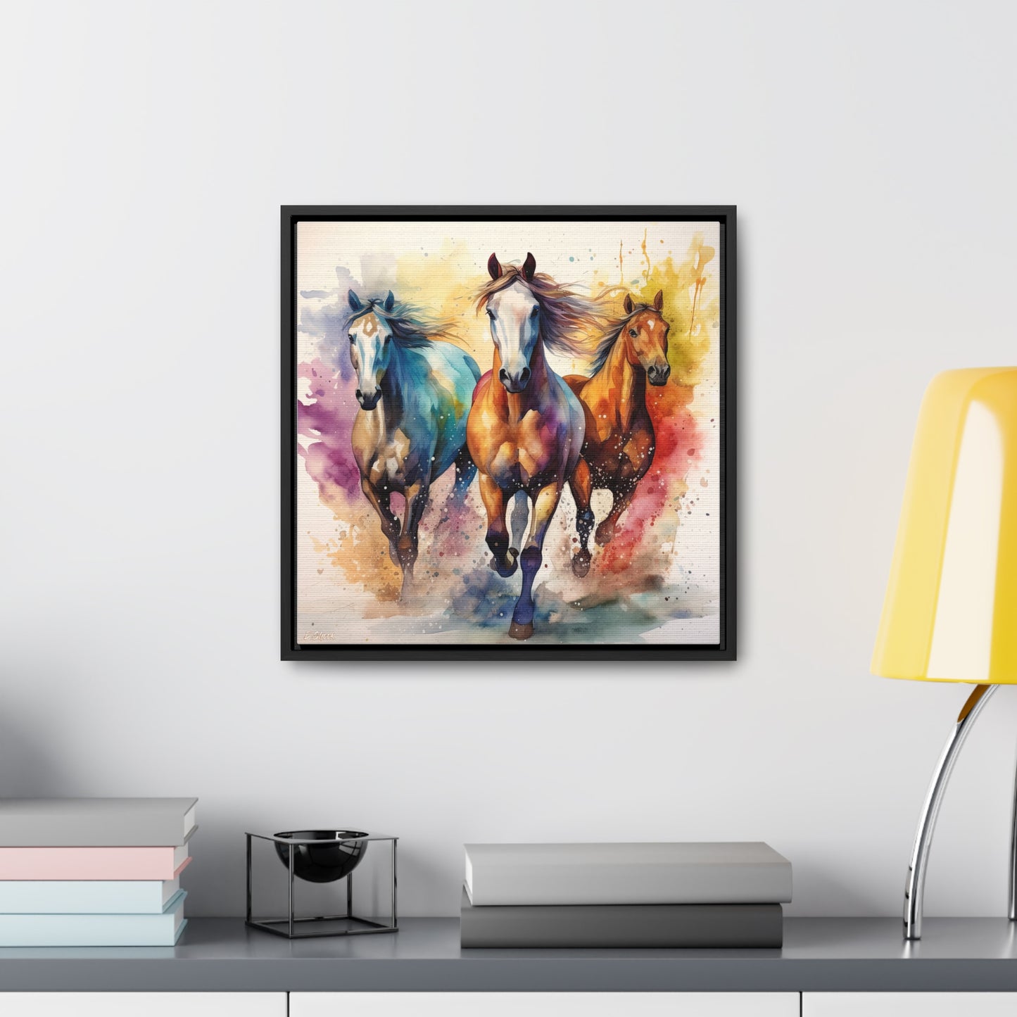Horse Rescue 8 Gallery Canvas Wraps, Square Frame
