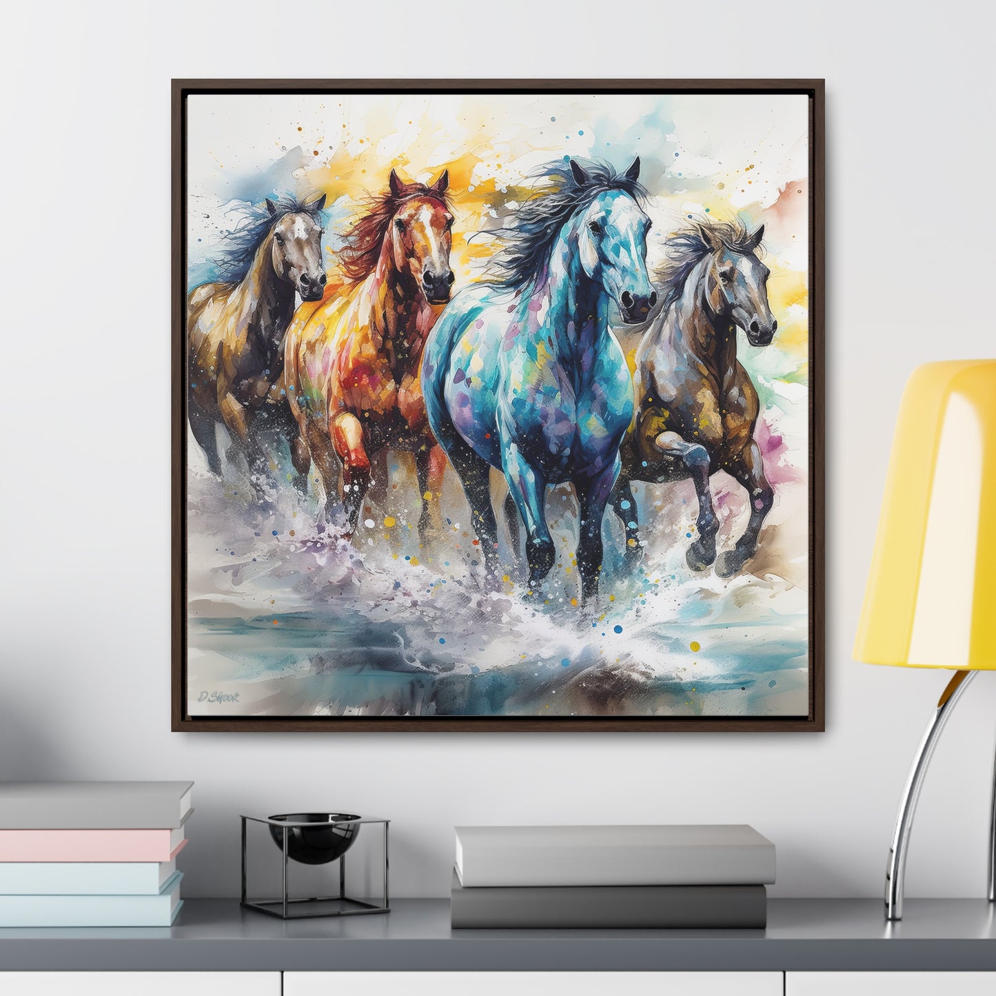 Horse Rescue 15 Gallery Canvas Wraps, Square Frame