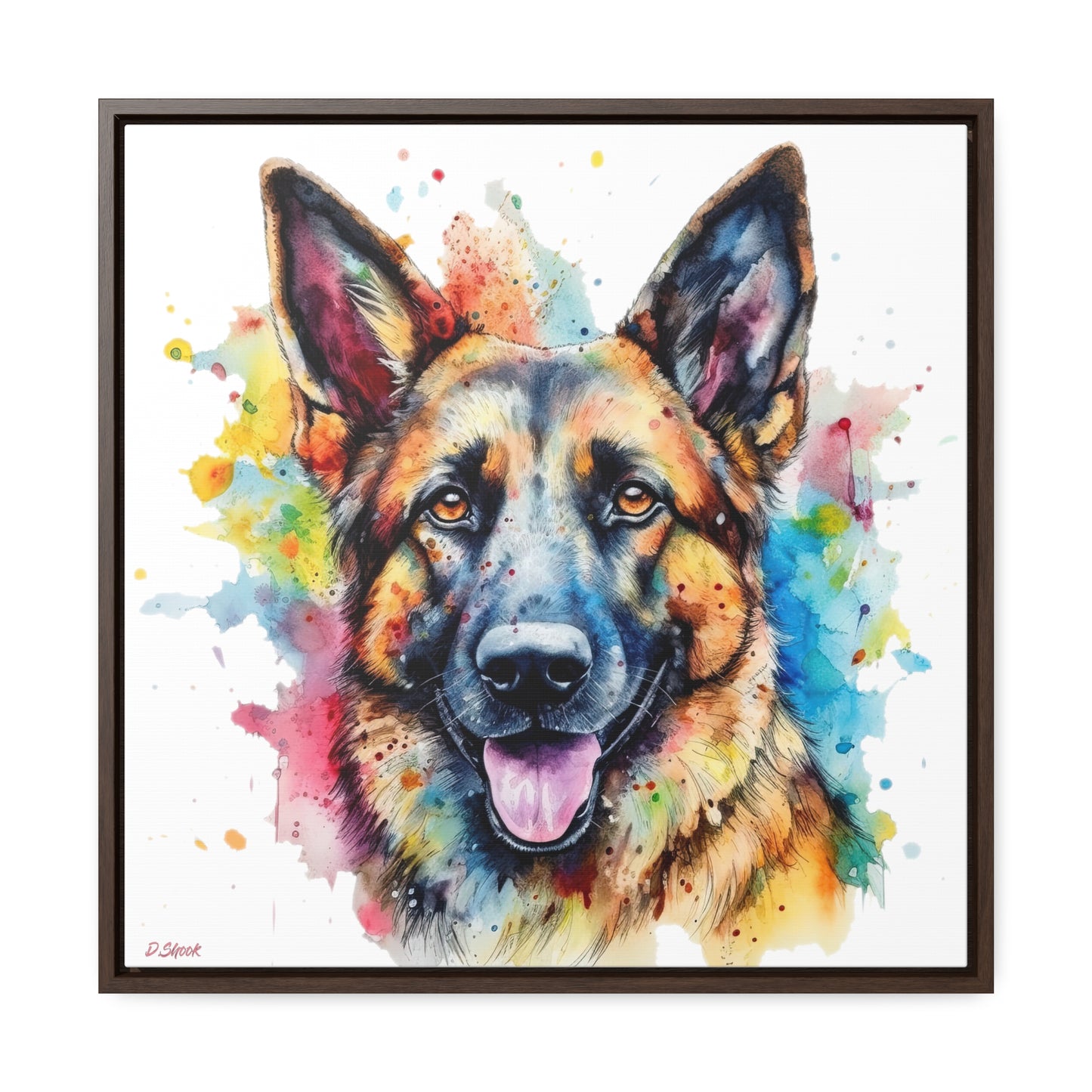 German Sheppard 1 Gallery Canvas Wraps, Square Frame