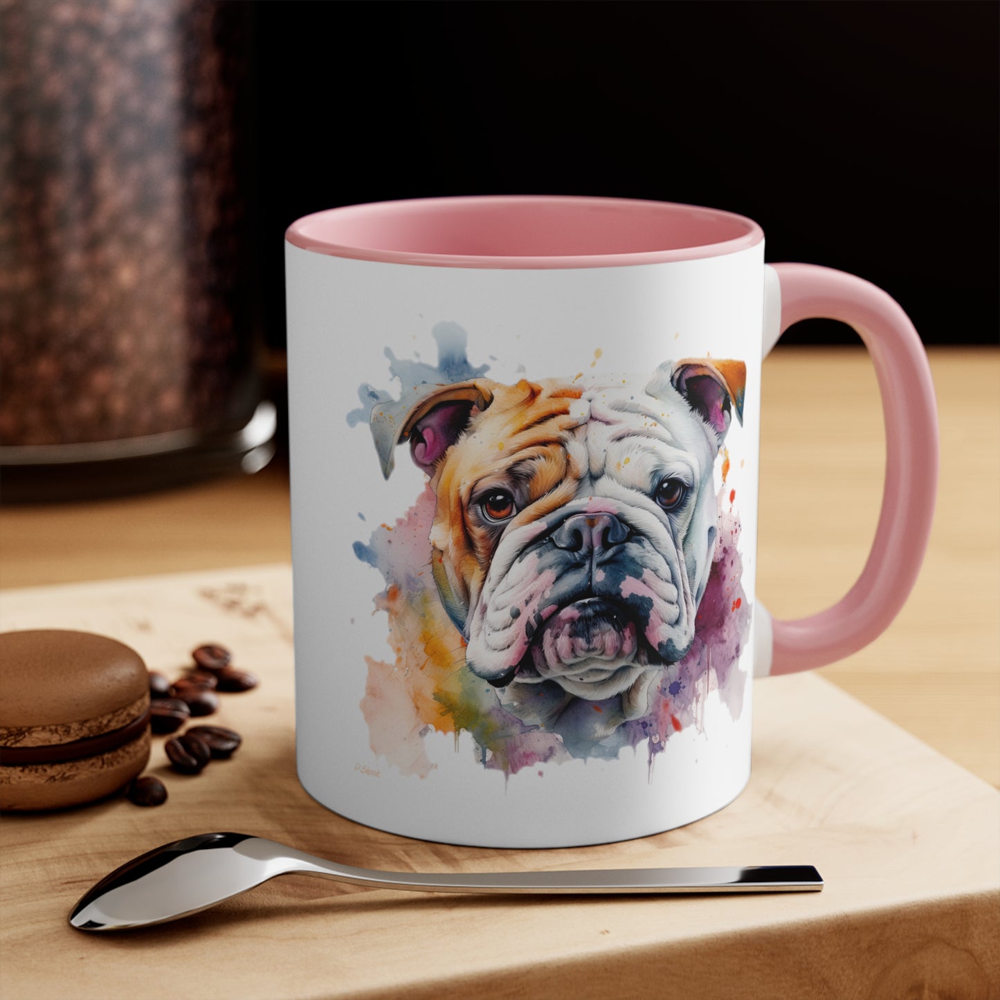 Bulldog 1 Accent Mugs