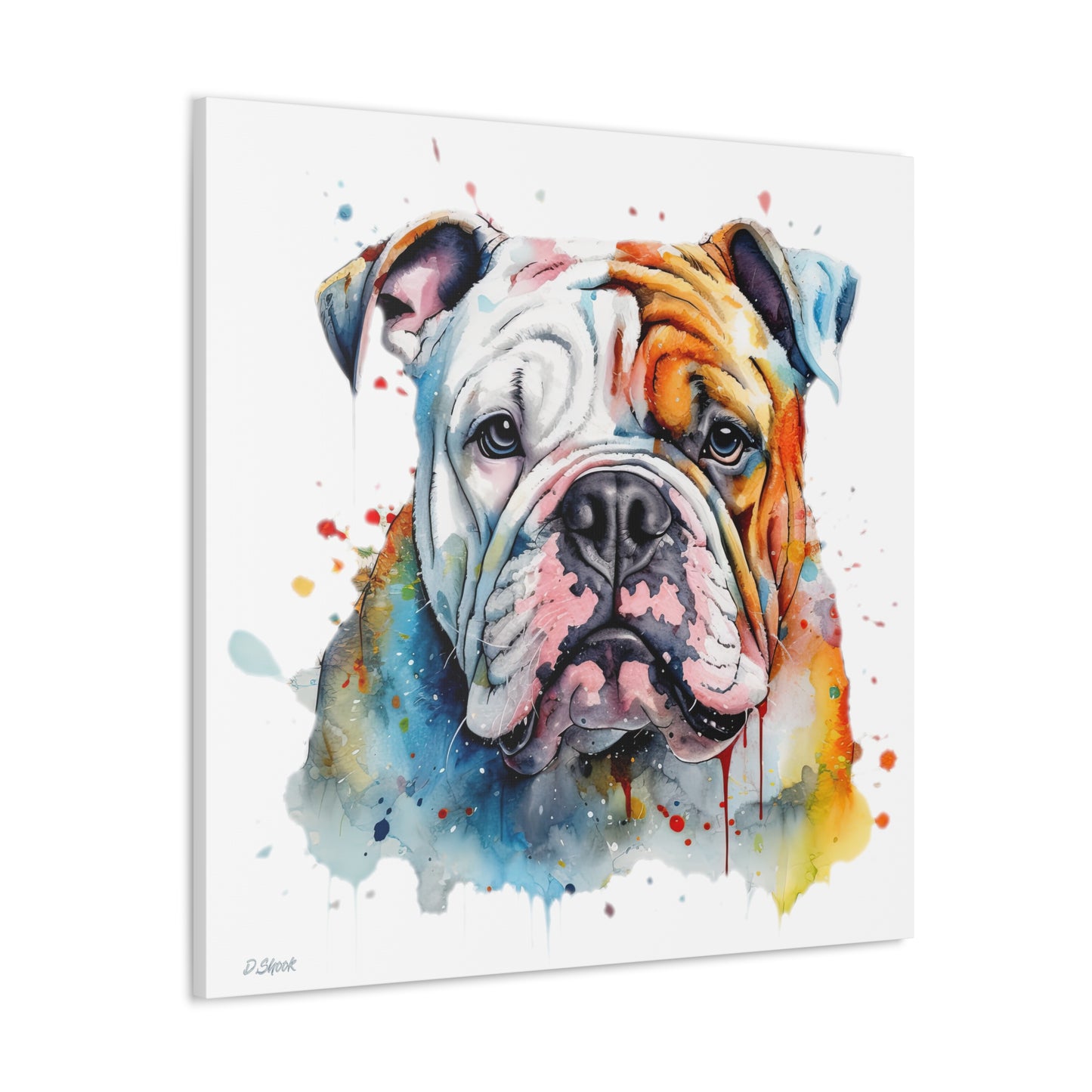 bulldog 3 Canvas Gallery Wraps