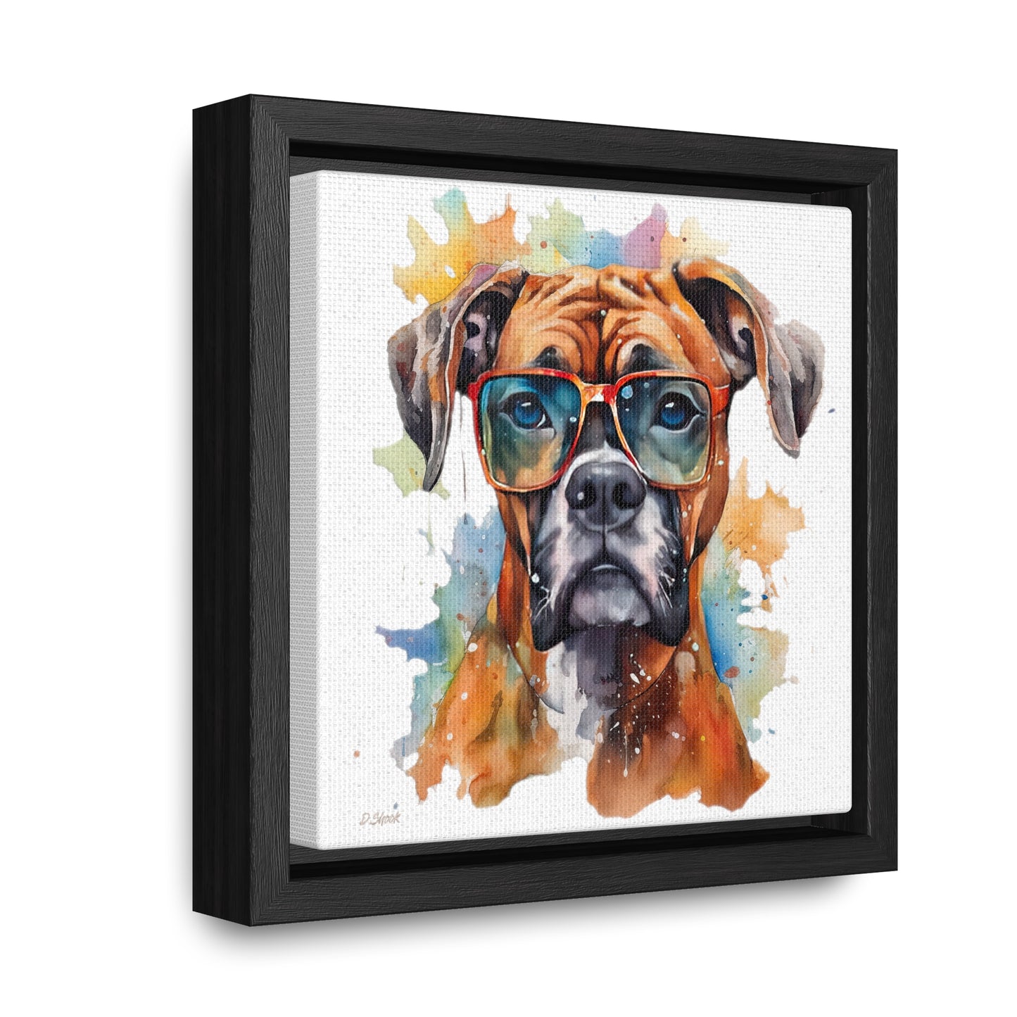 Boxer 4 Gallery Canvas Wraps, Square Frame