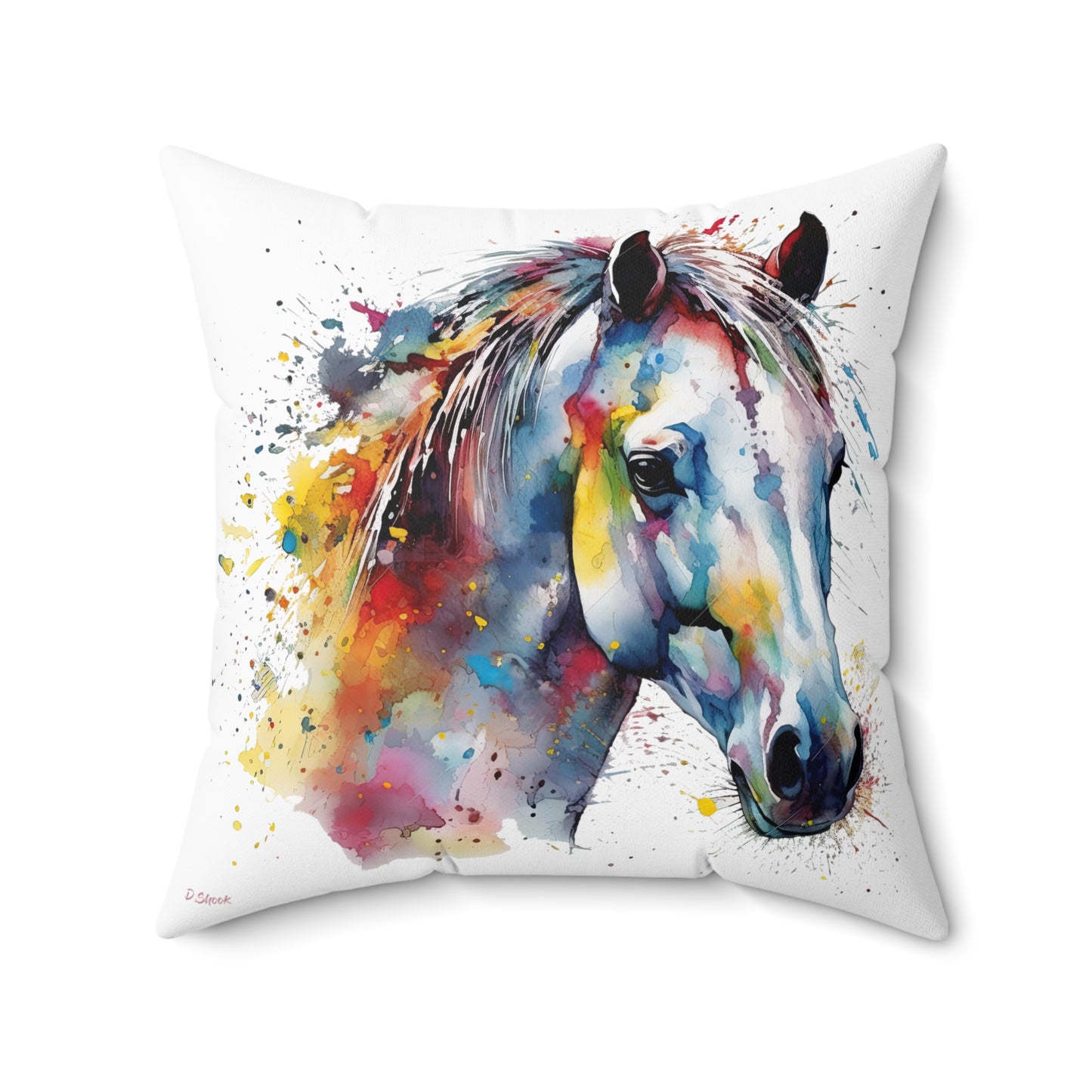 Horse Rescue 14 Spun Polyester Square Pillow