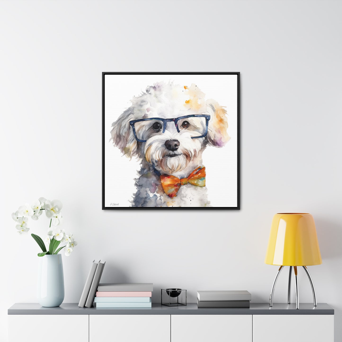 Bichon Frise 4 Gallery Canvas Wraps, Square Frame