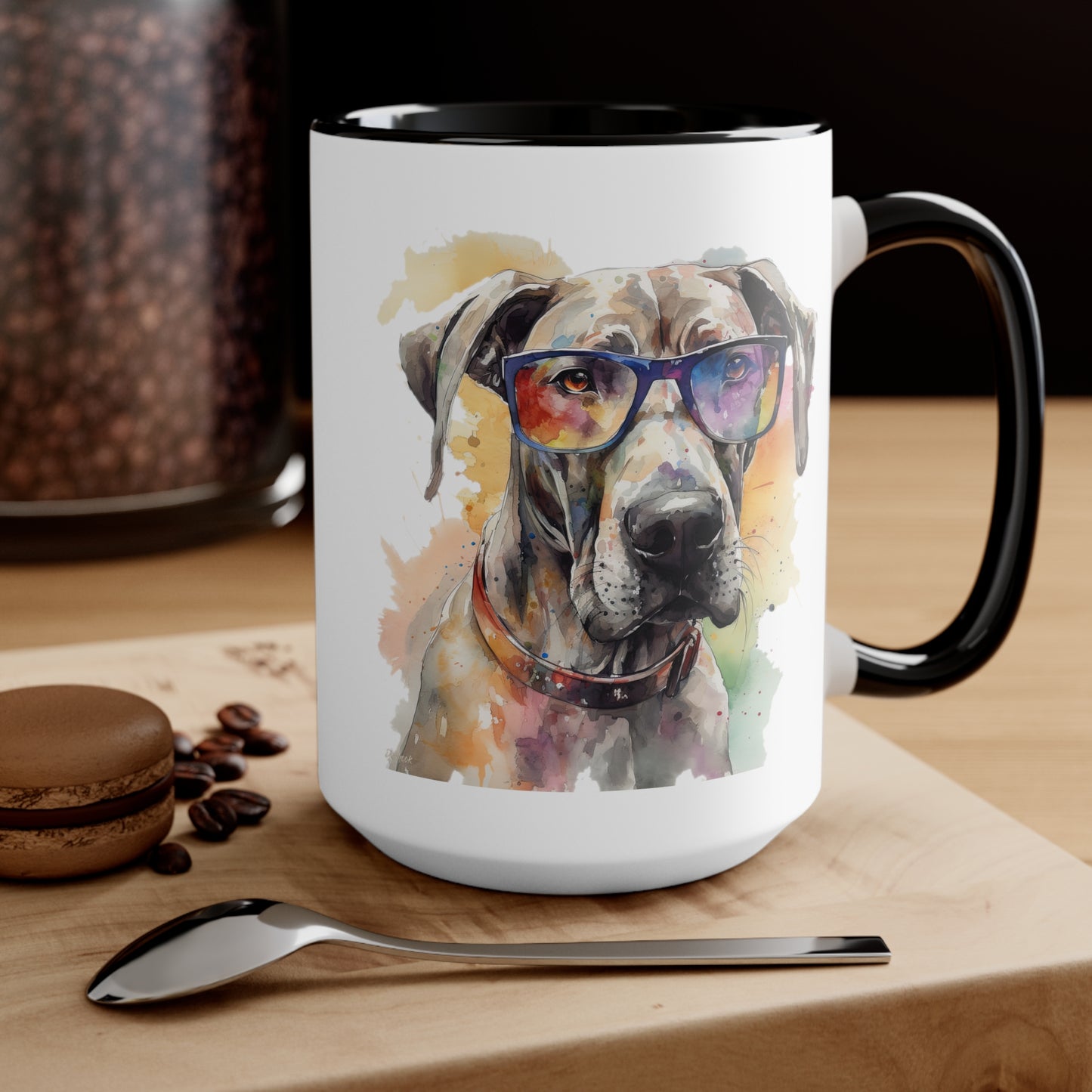 Great Dane 4 Accent Mugs