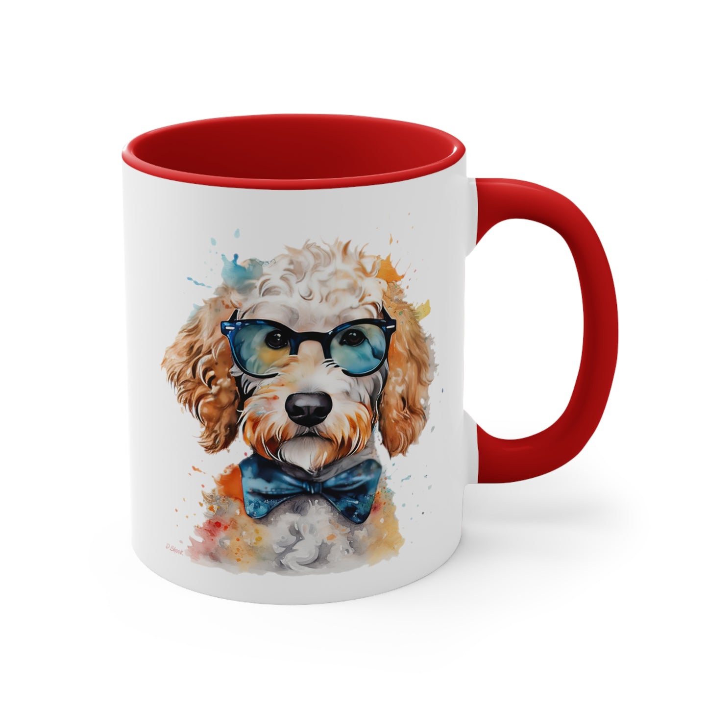 Mini Golden Doodle 9 Accent Mugs