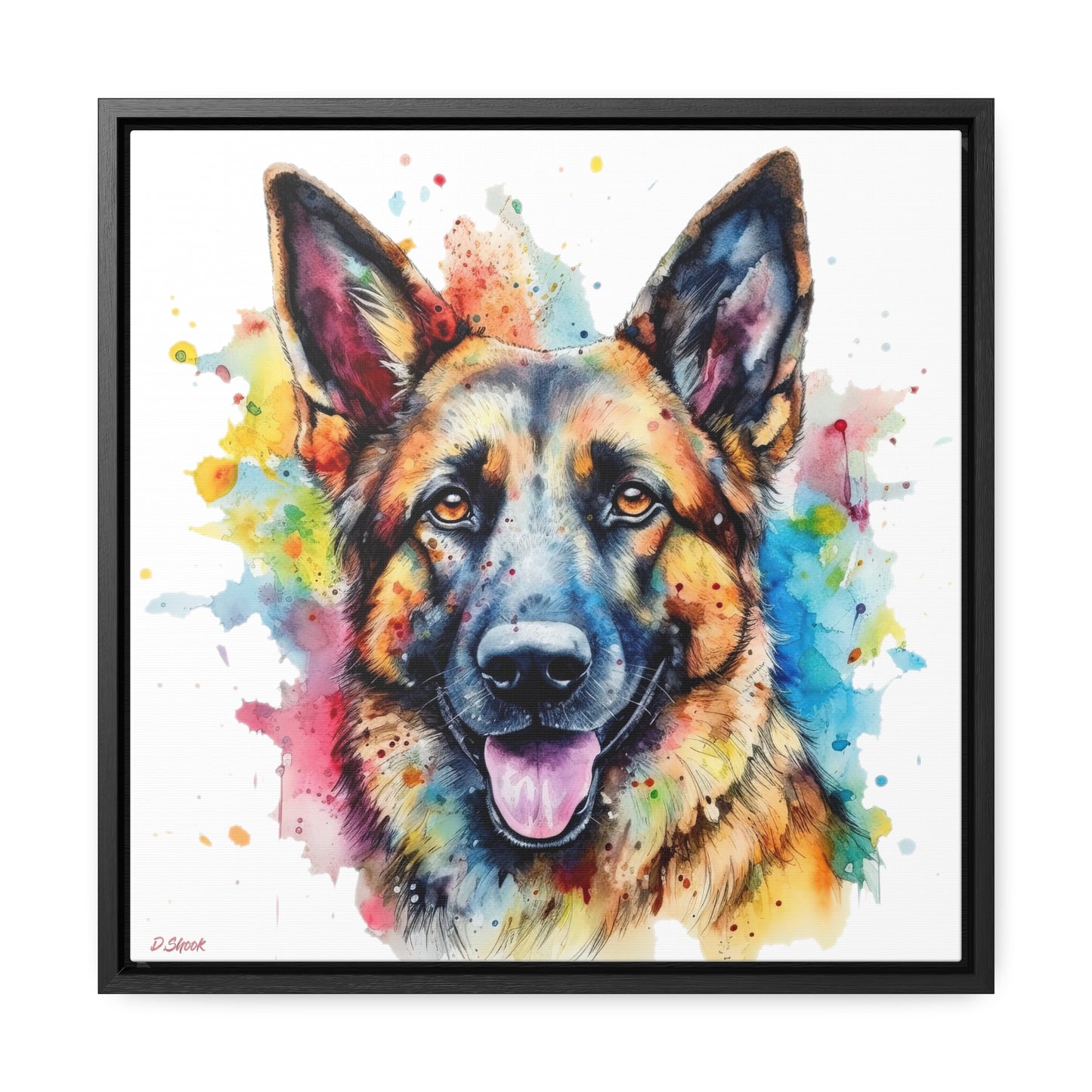 German Sheppard 1 Gallery Canvas Wraps, Square Frame