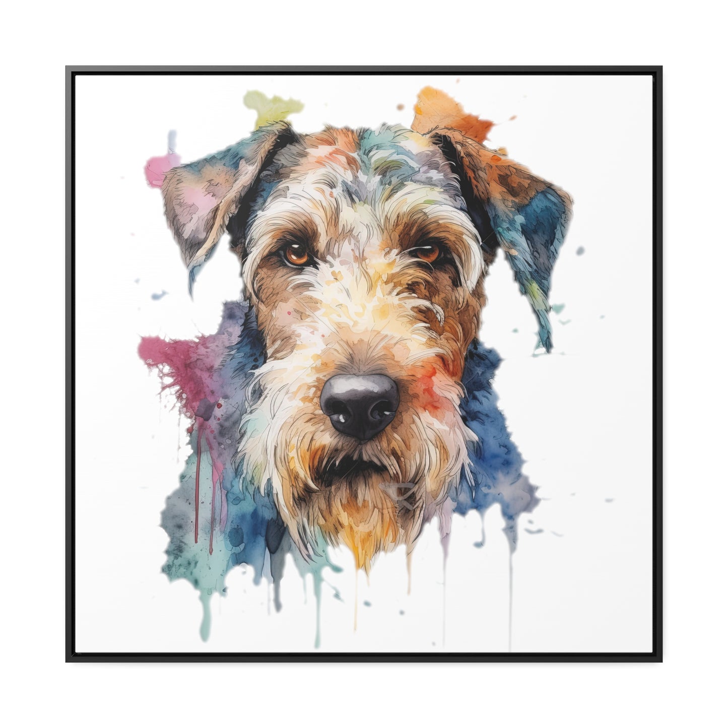 Airedale Terrier 2 Gallery Canvas Wraps, Square Frame