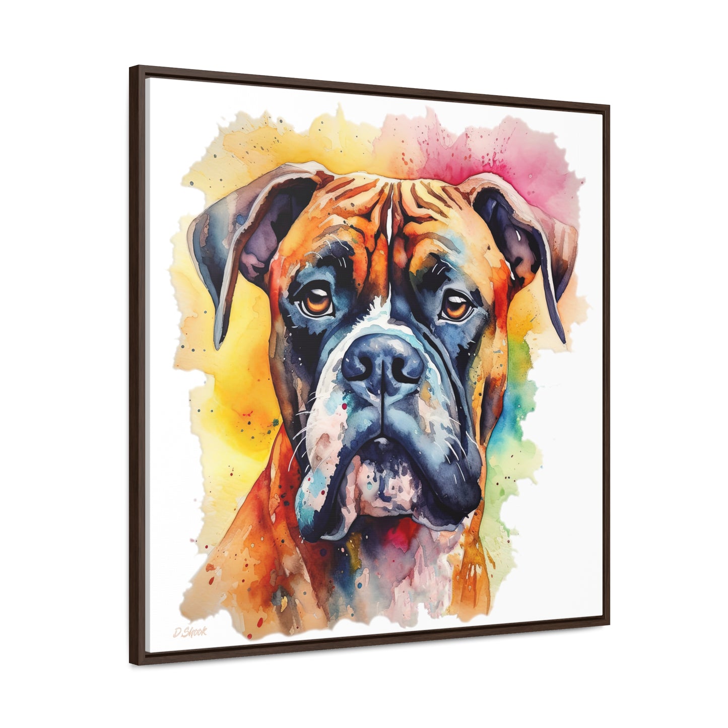 Boxer 1 Gallery Canvas Wraps, Square Frame
