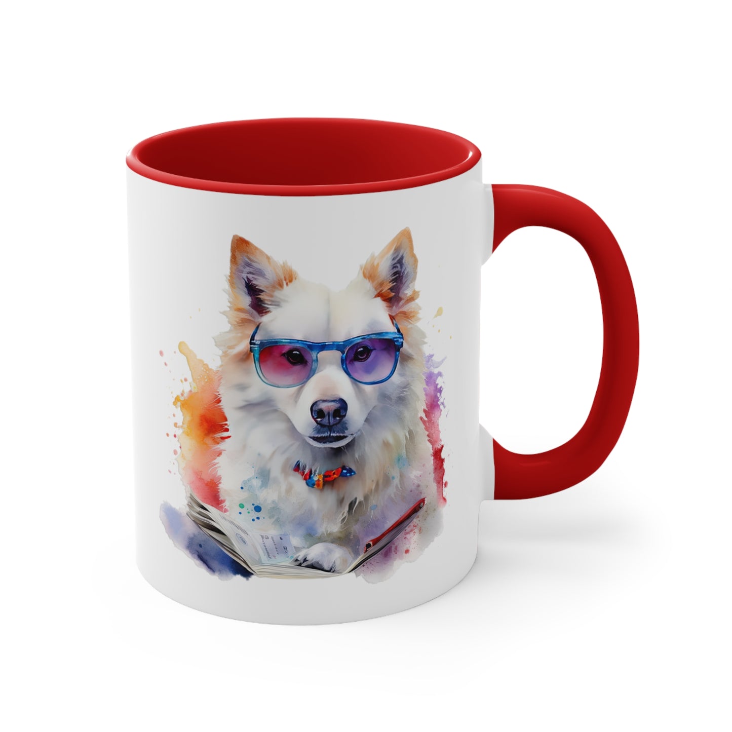 American Eskimo Dog 4 Accent Mugs