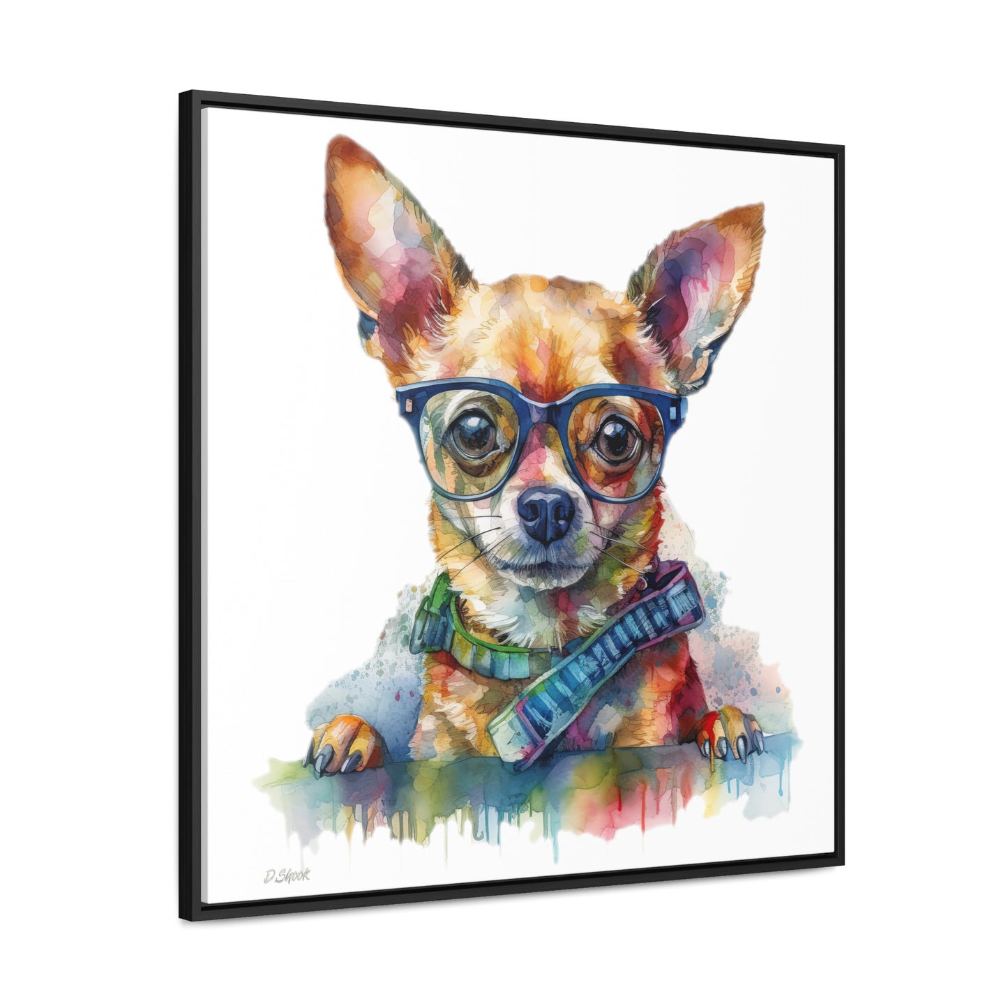 Chihuahua 4 Gallery Canvas Wraps, Square Frame