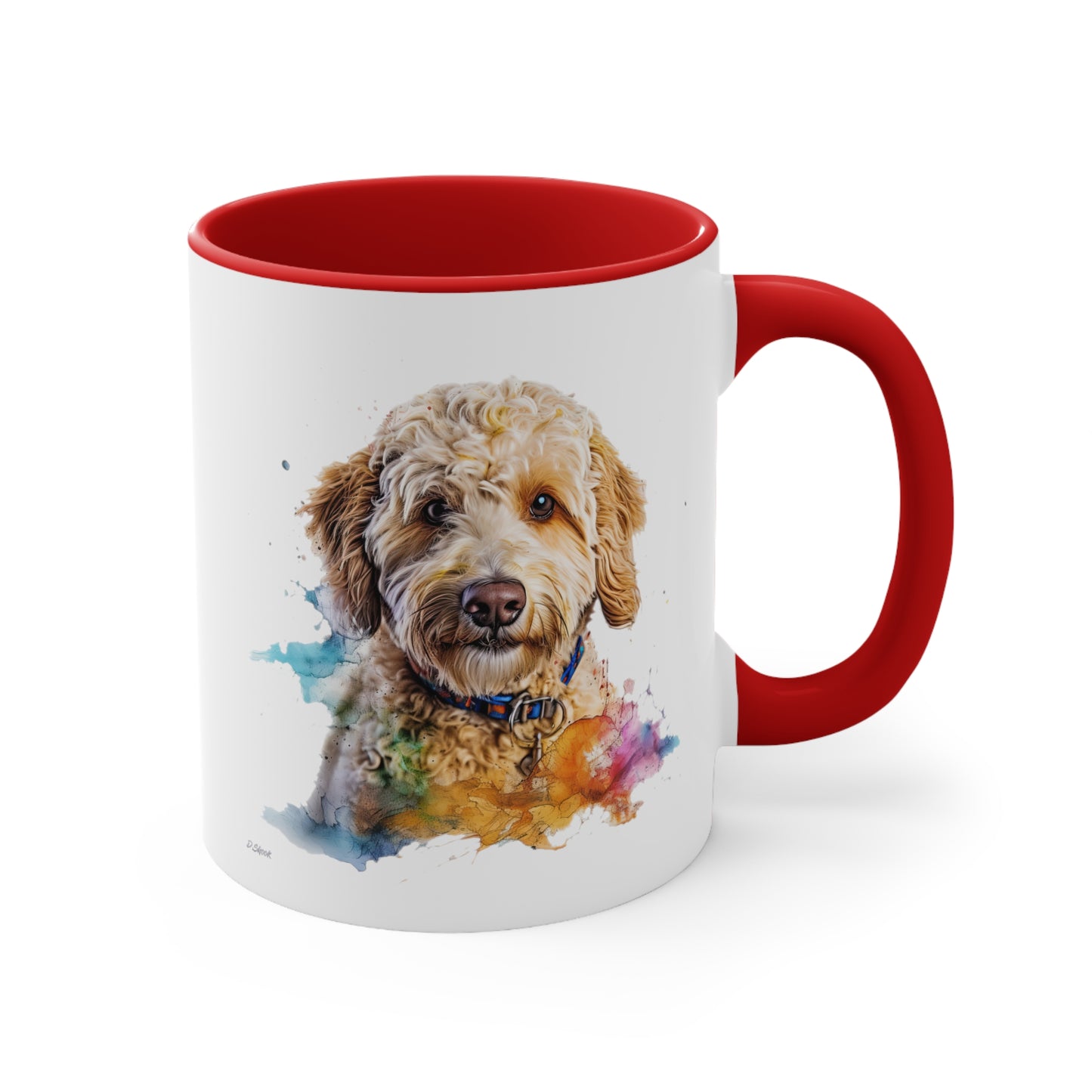 Mini Golden Doodle 3 Accent Mugs