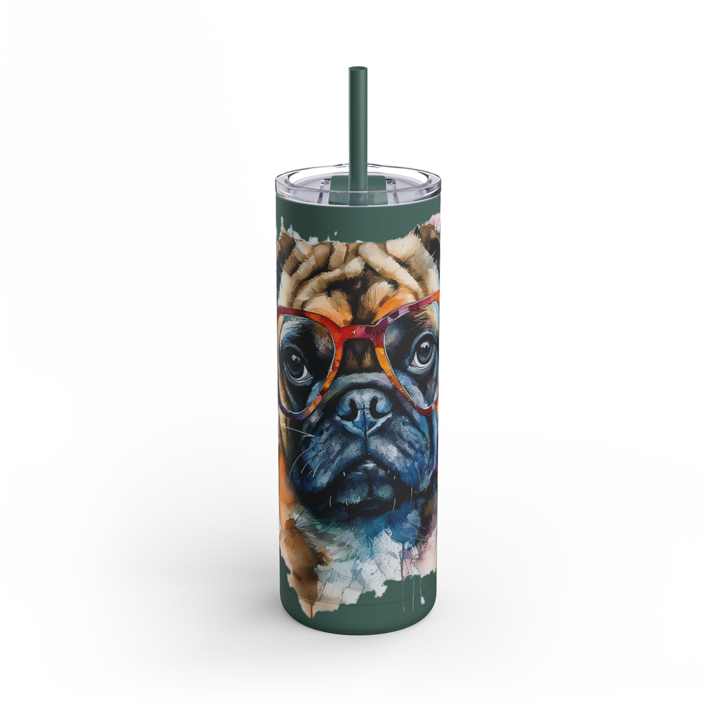 Pug 6 Maars Maker Skinny Matte Tumbler, 20oz