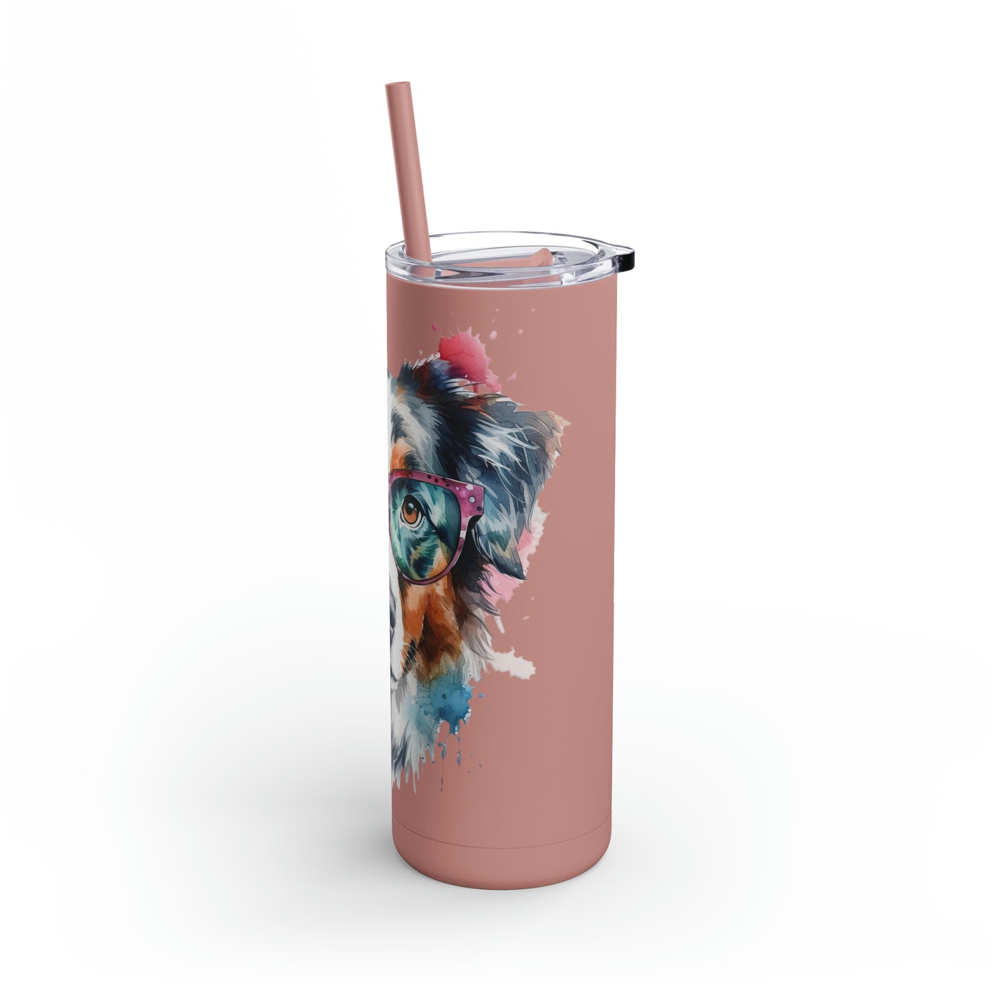 Australian Shepherd 5 Maars Maker Skinny Matte Tumbler, 20oz