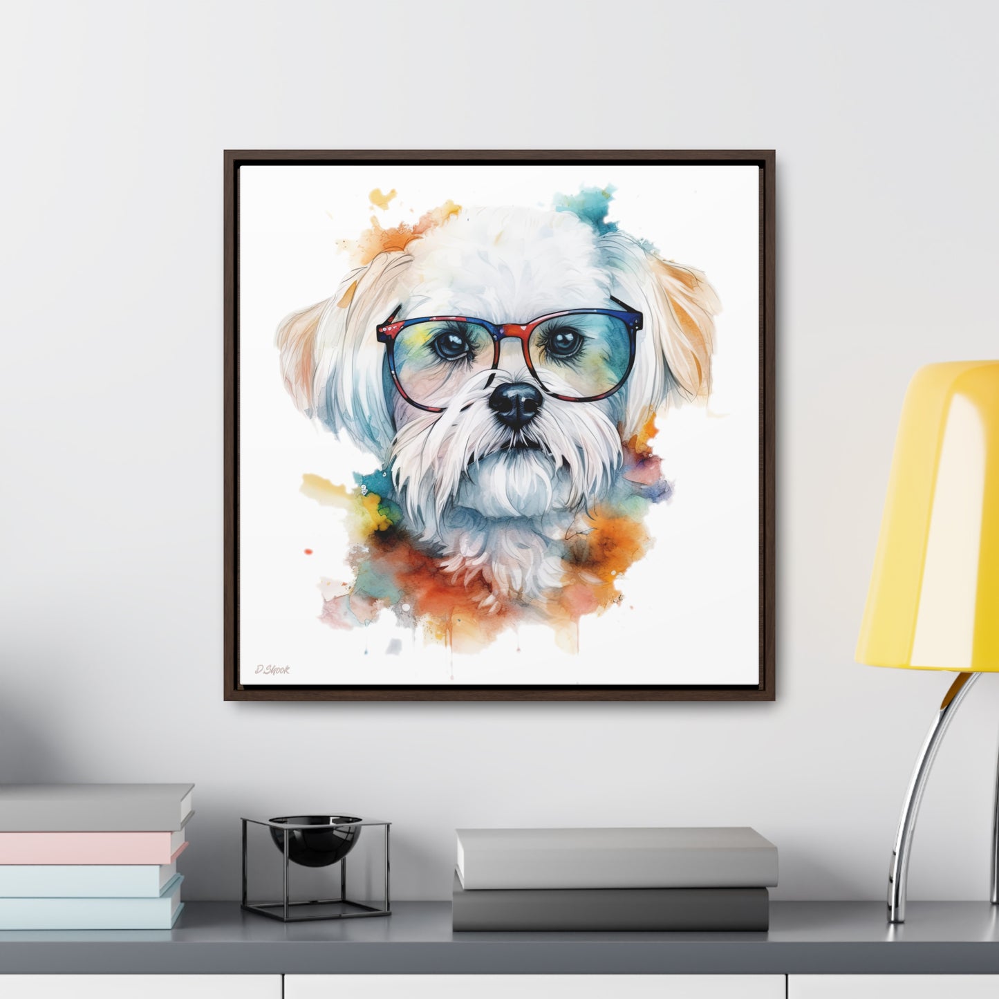 Maltese Dog 5 Gallery Canvas Wraps, Square Frame