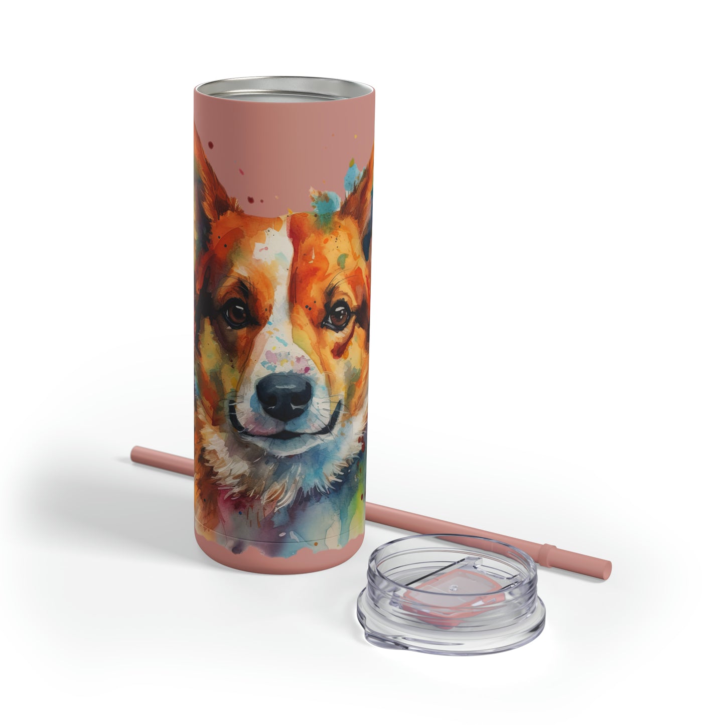 Pembroke Welsh Corgi 2 Maars Maker Skinny Matte Tumbler, 20oz