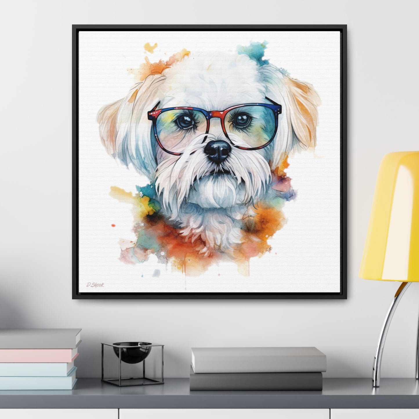Maltese Dog 5 Gallery Canvas Wraps, Square Frame