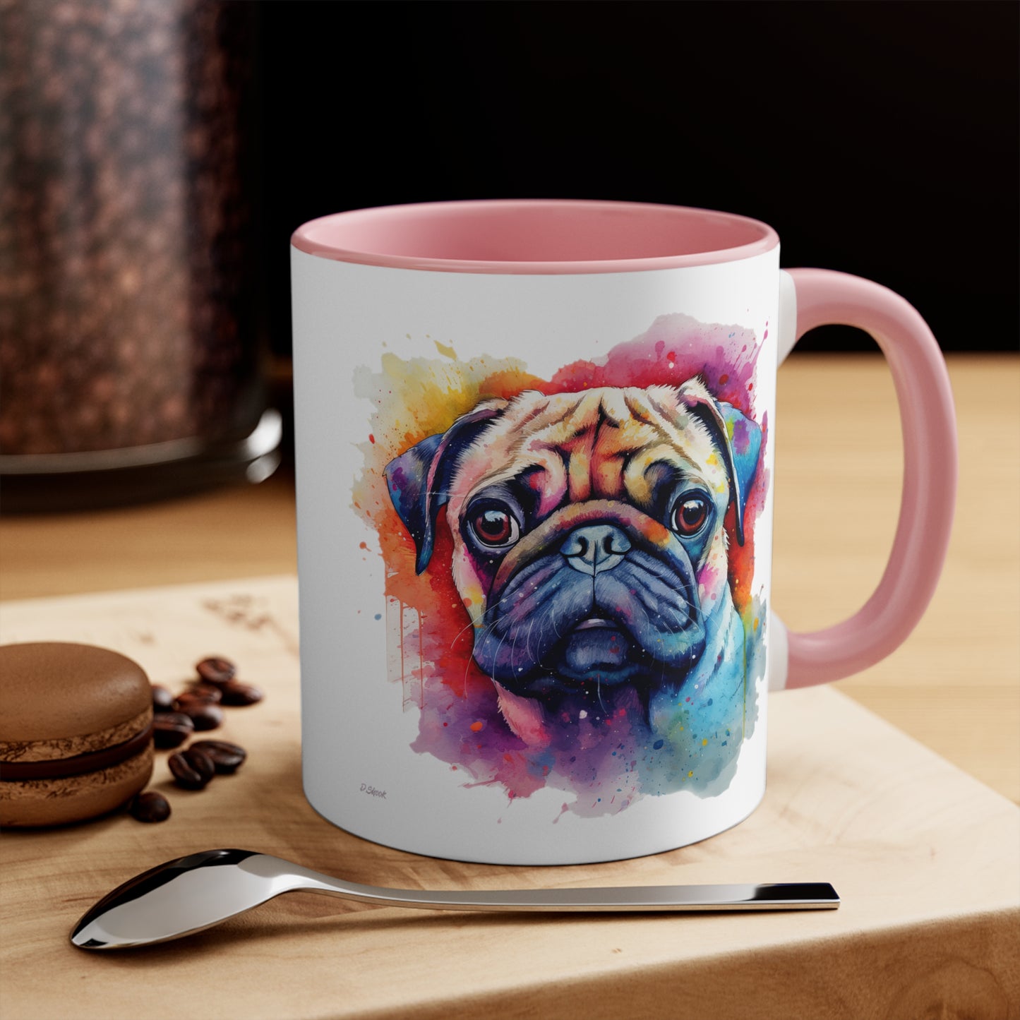 Pug 1 Accent Mugs