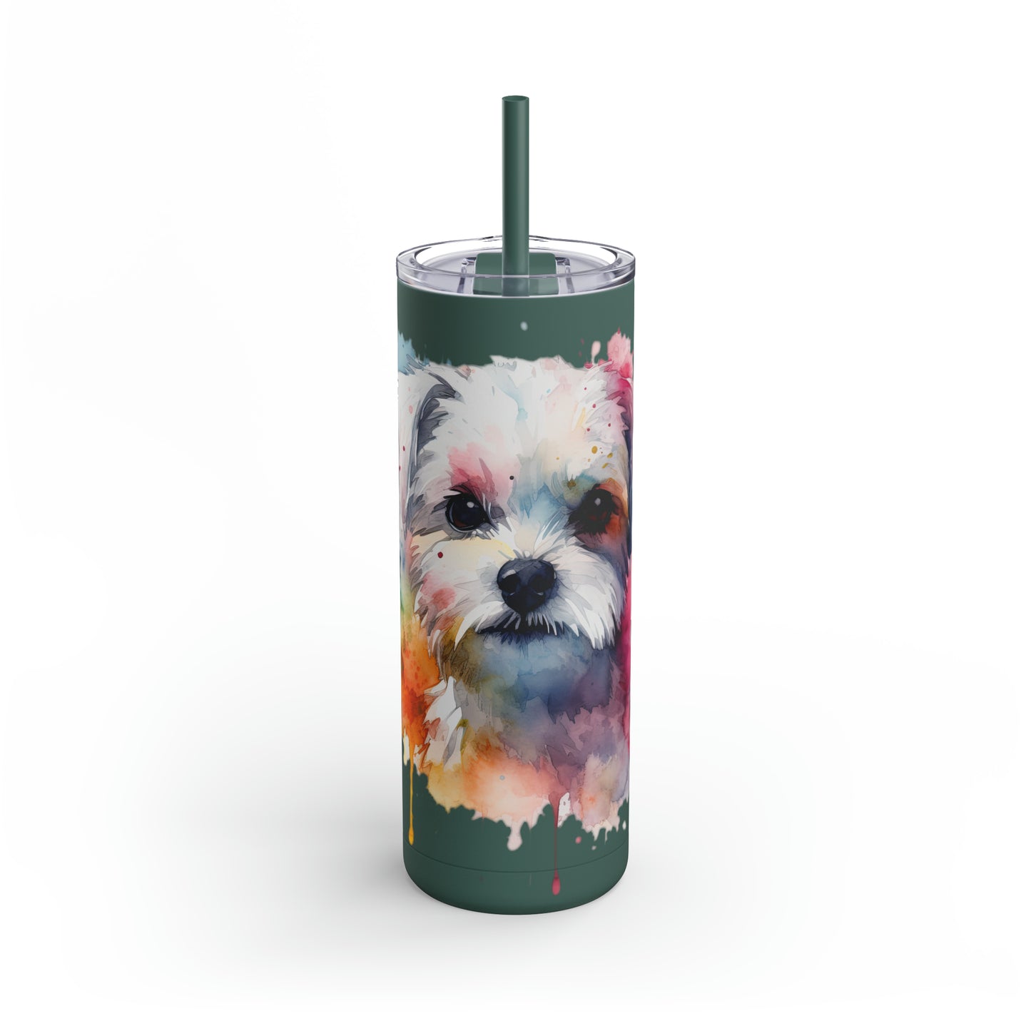 Maltese Dog 1 Maars Maker Skinny Matte Tumbler, 20oz