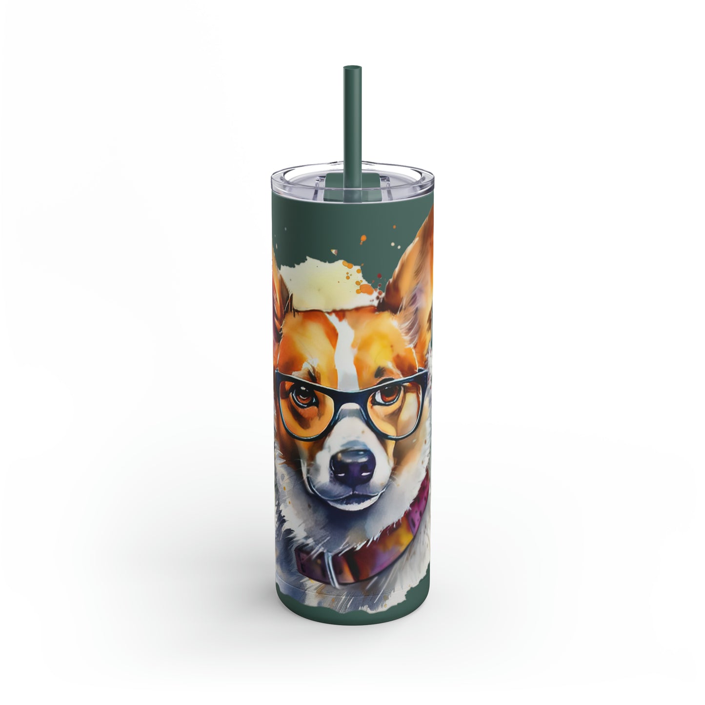 Pembroke Welsh Corgi 4 Maars Maker Skinny Matte Tumbler, 20oz