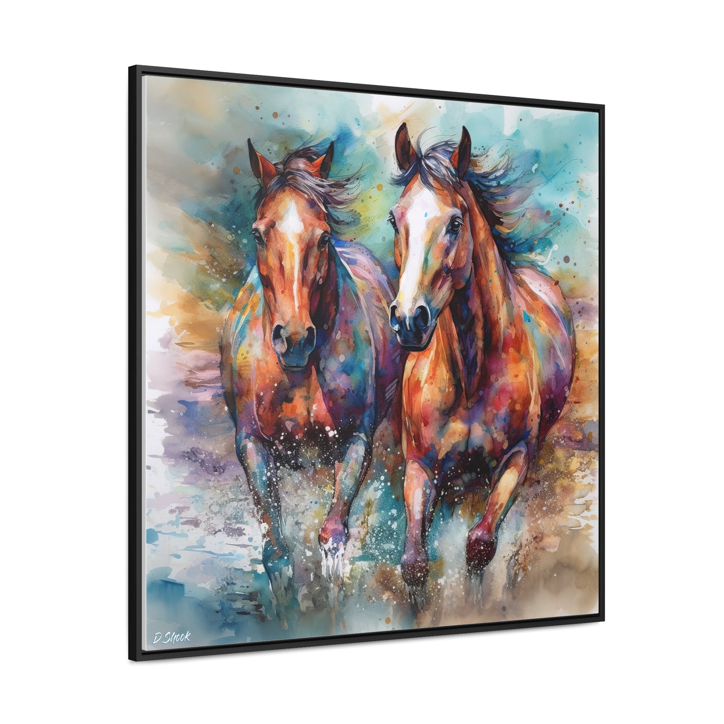 Horse Rescue 7 Gallery Canvas Wraps, Square Frame
