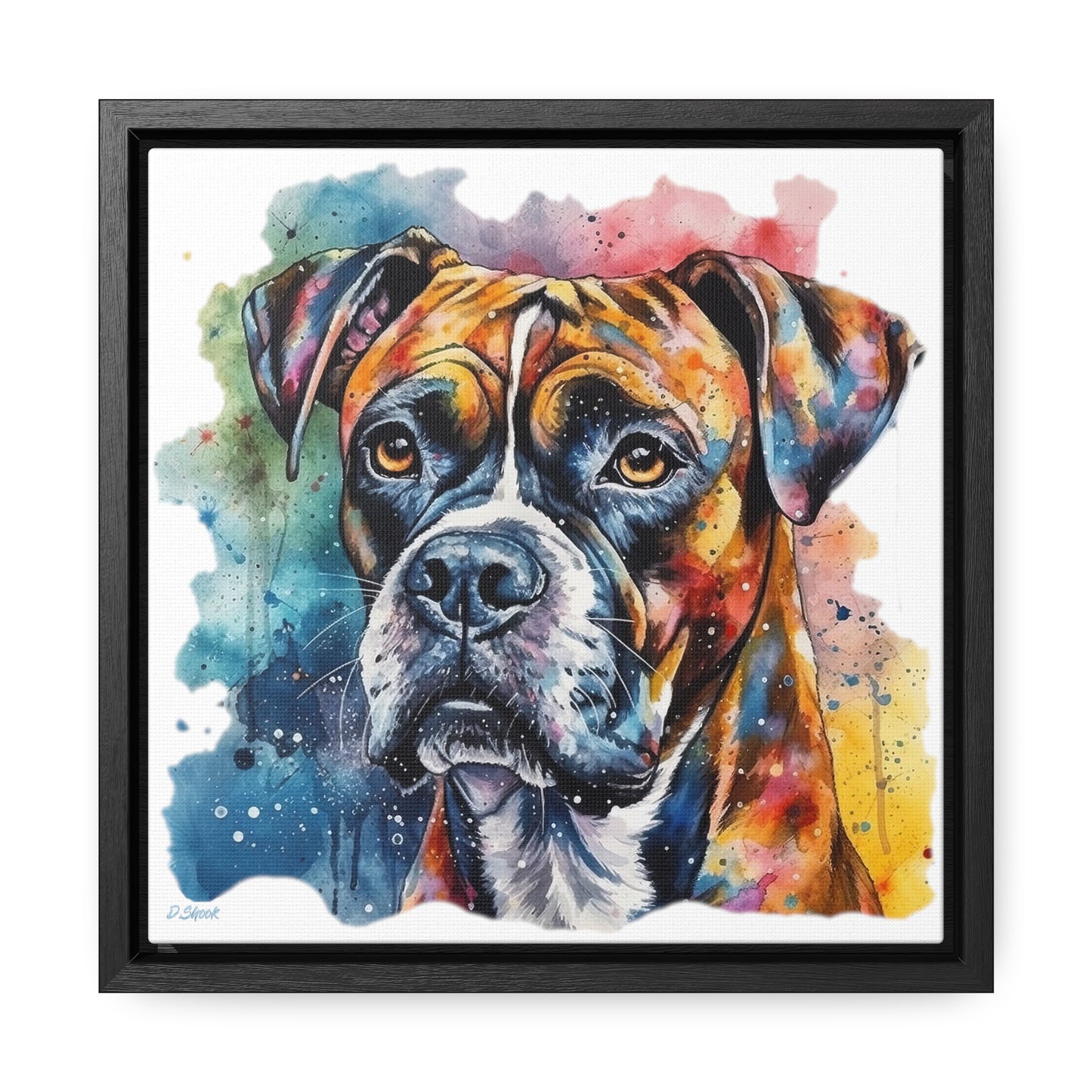 Boxer 3 Gallery Canvas Wraps, Square Frame