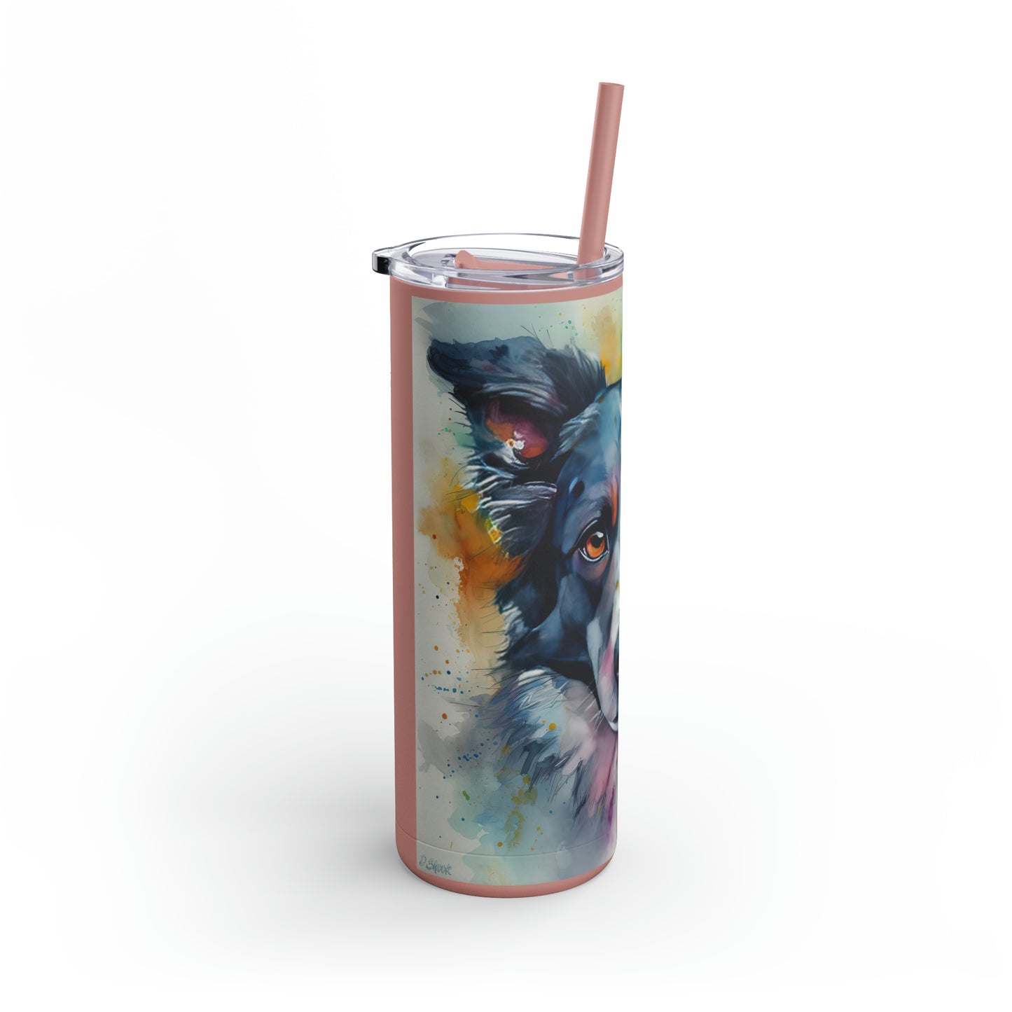 Border Collie 4 Maars Maker Skinny Matte Tumbler, 20oz