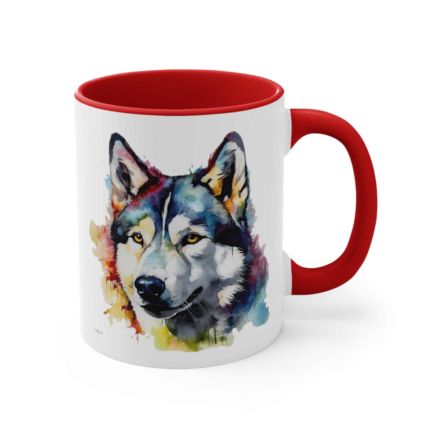 Siberian Husky 3 Accent Mugs