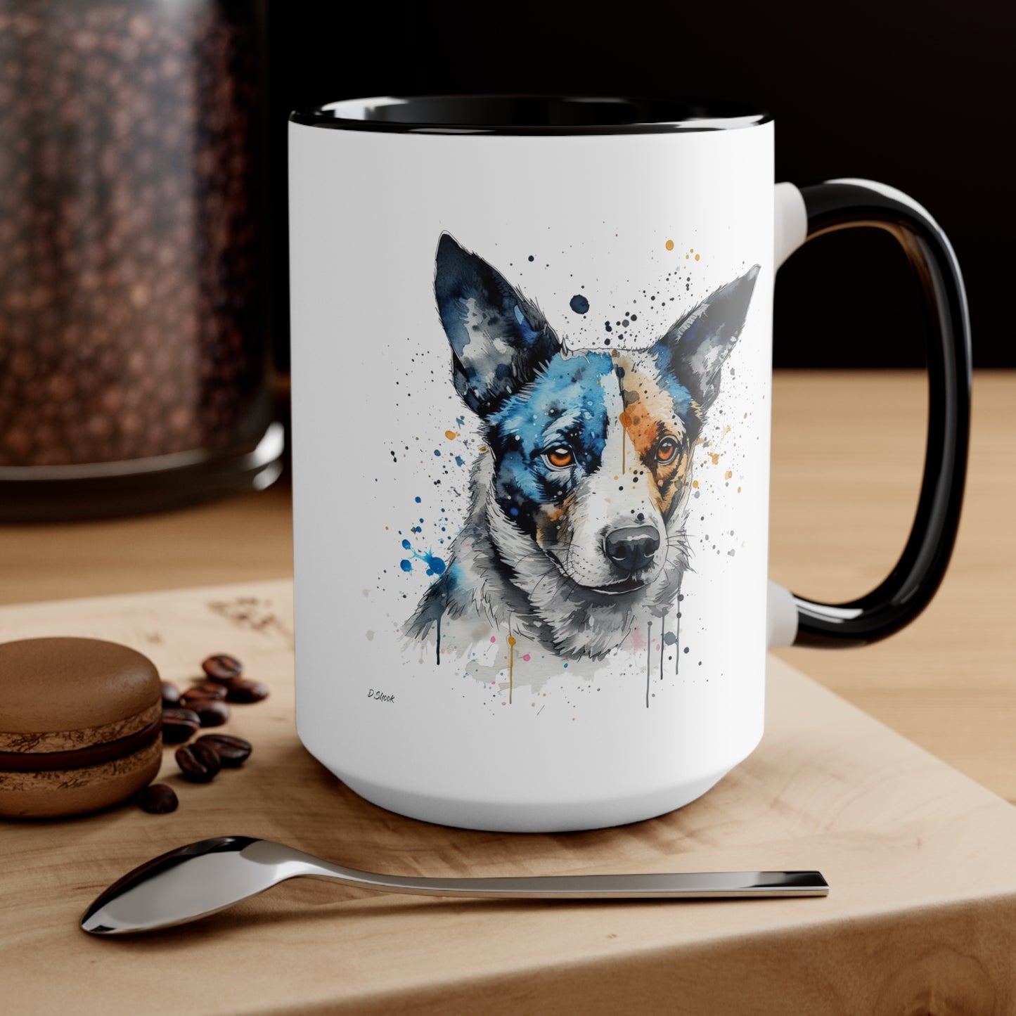 Blue Heeler 1 Accent Mugs