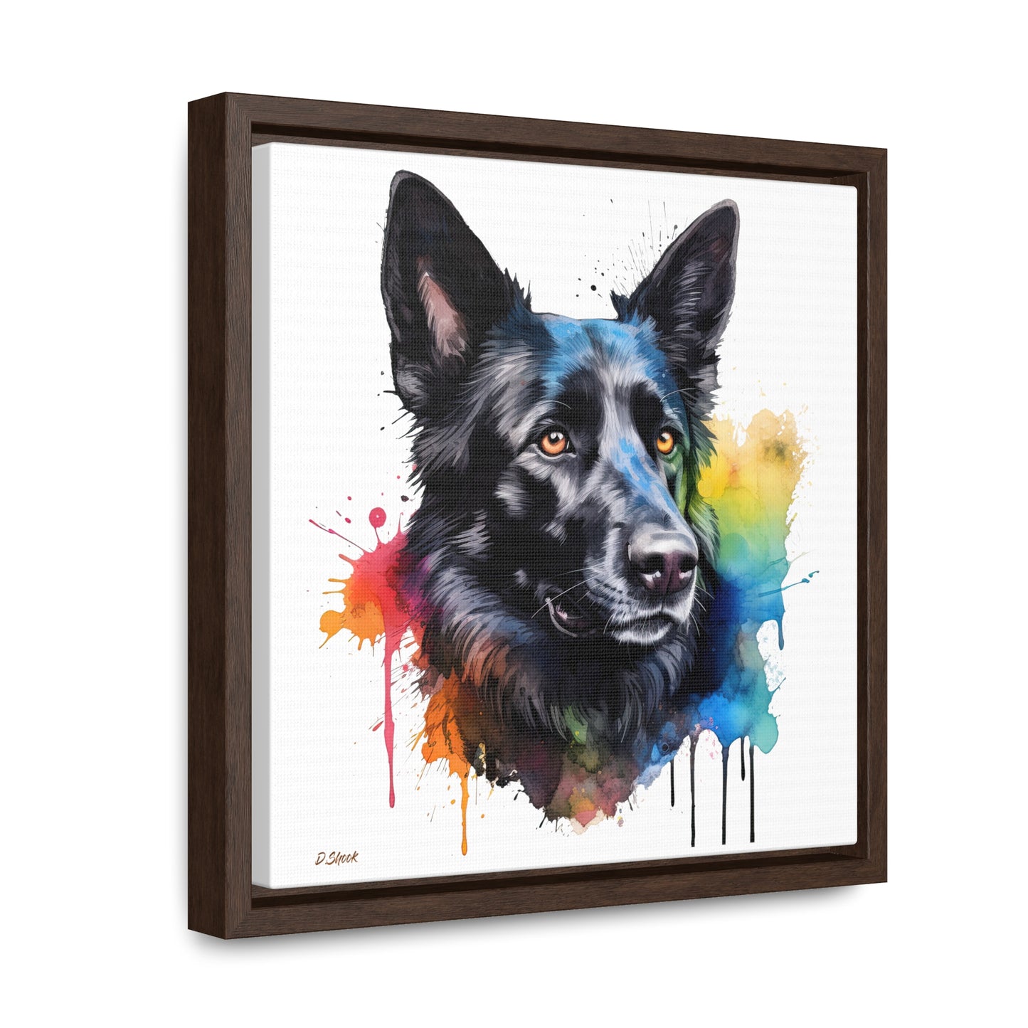 German Sheppard 22 Gallery Canvas Wraps, Square Frame