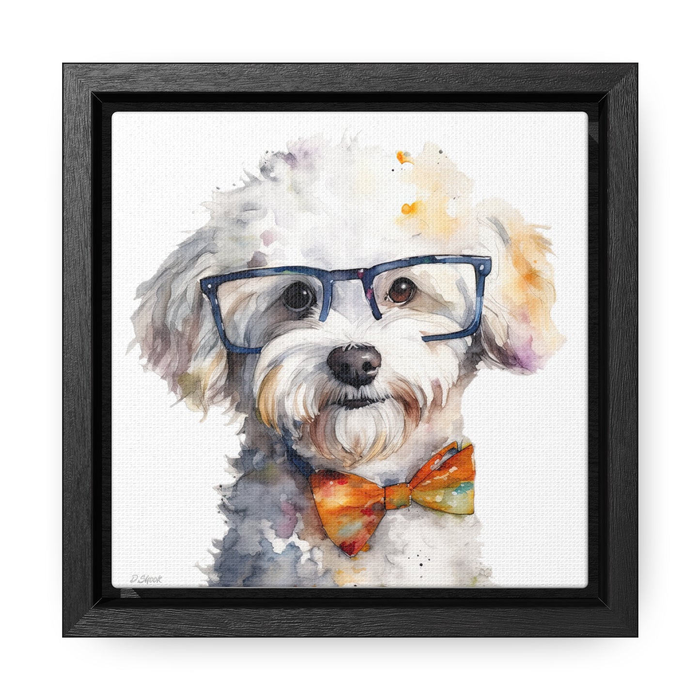 Bichon Frise 4 Gallery Canvas Wraps, Square Frame