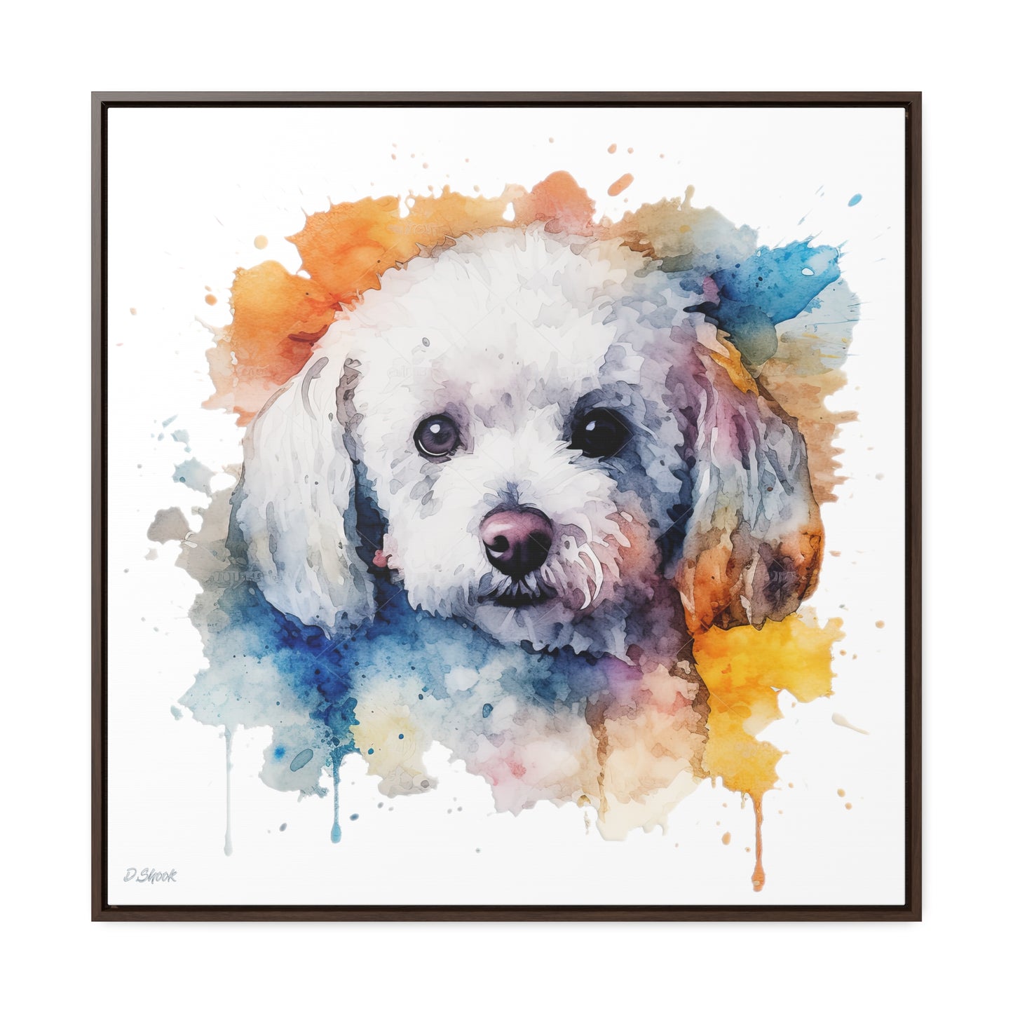 Bichon Frise 3 Gallery Canvas Wraps, Square Frame