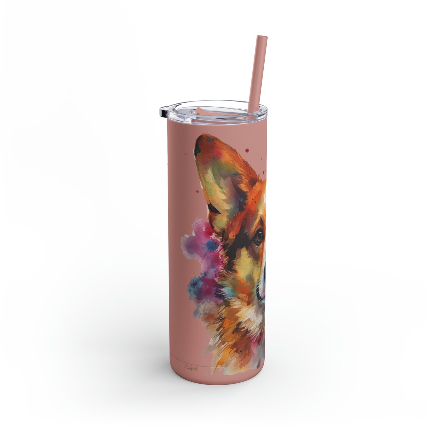 Pembroke Welsh Corgi 2 Maars Maker Skinny Matte Tumbler, 20oz