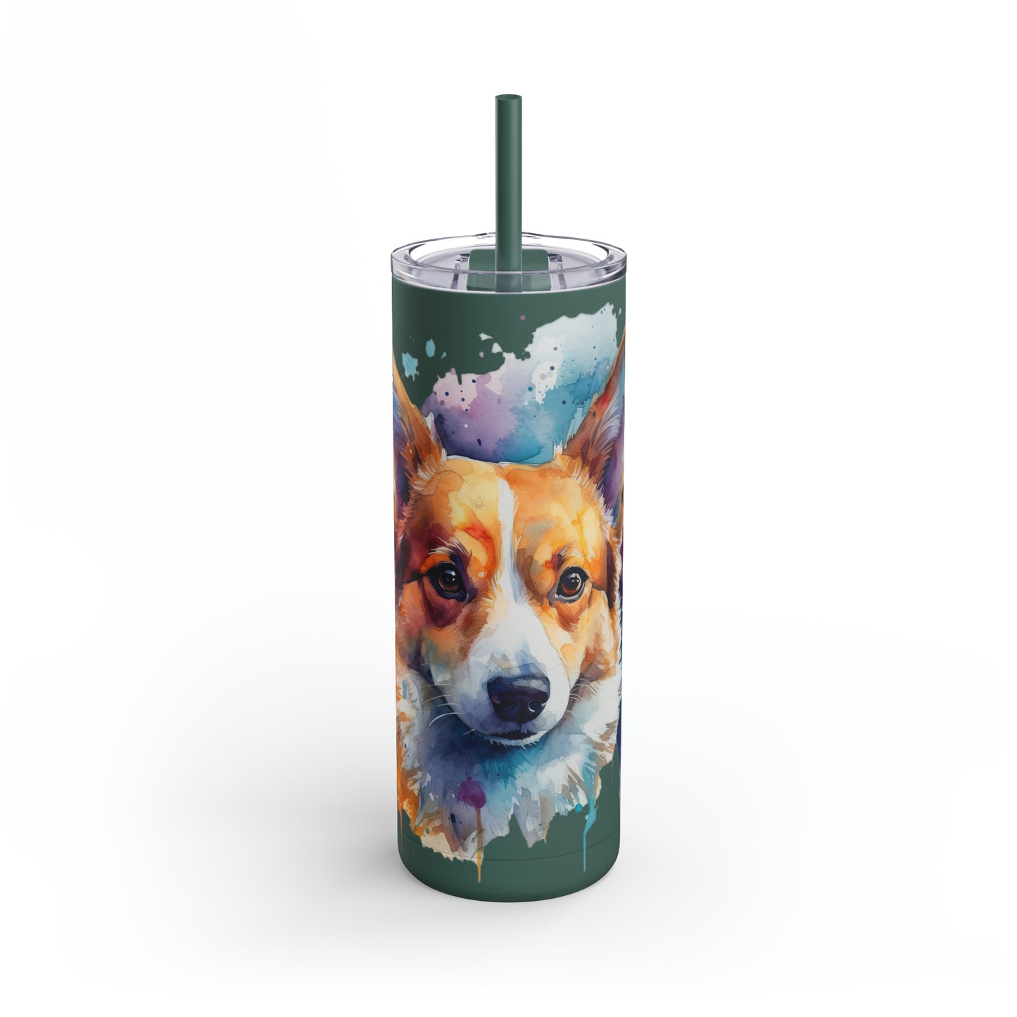 Pembroke Welsh Corgi 3 Maars Maker Skinny Matte Tumbler, 20oz