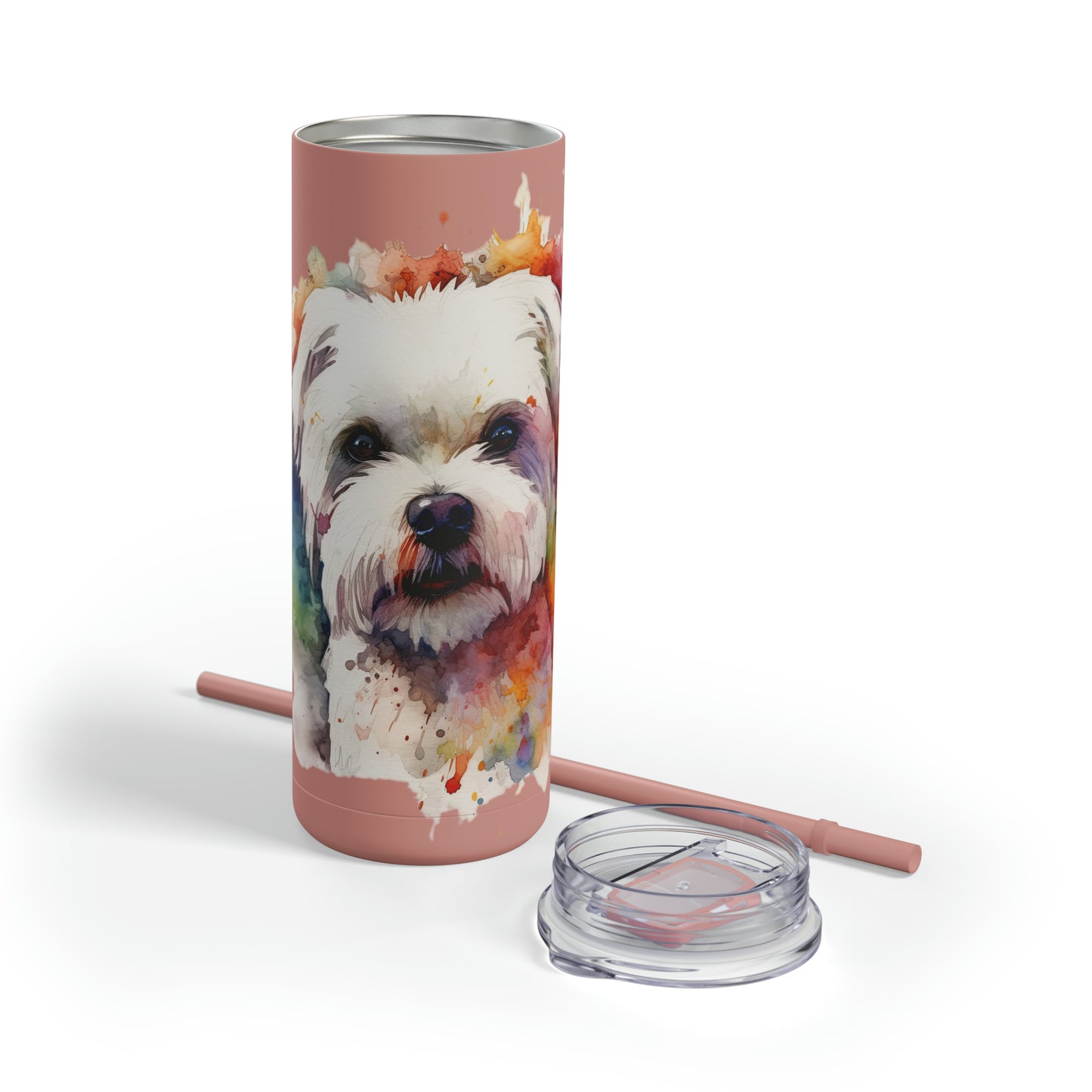Maltese Dog 2 Maars Maker Skinny Matte Tumbler, 20oz