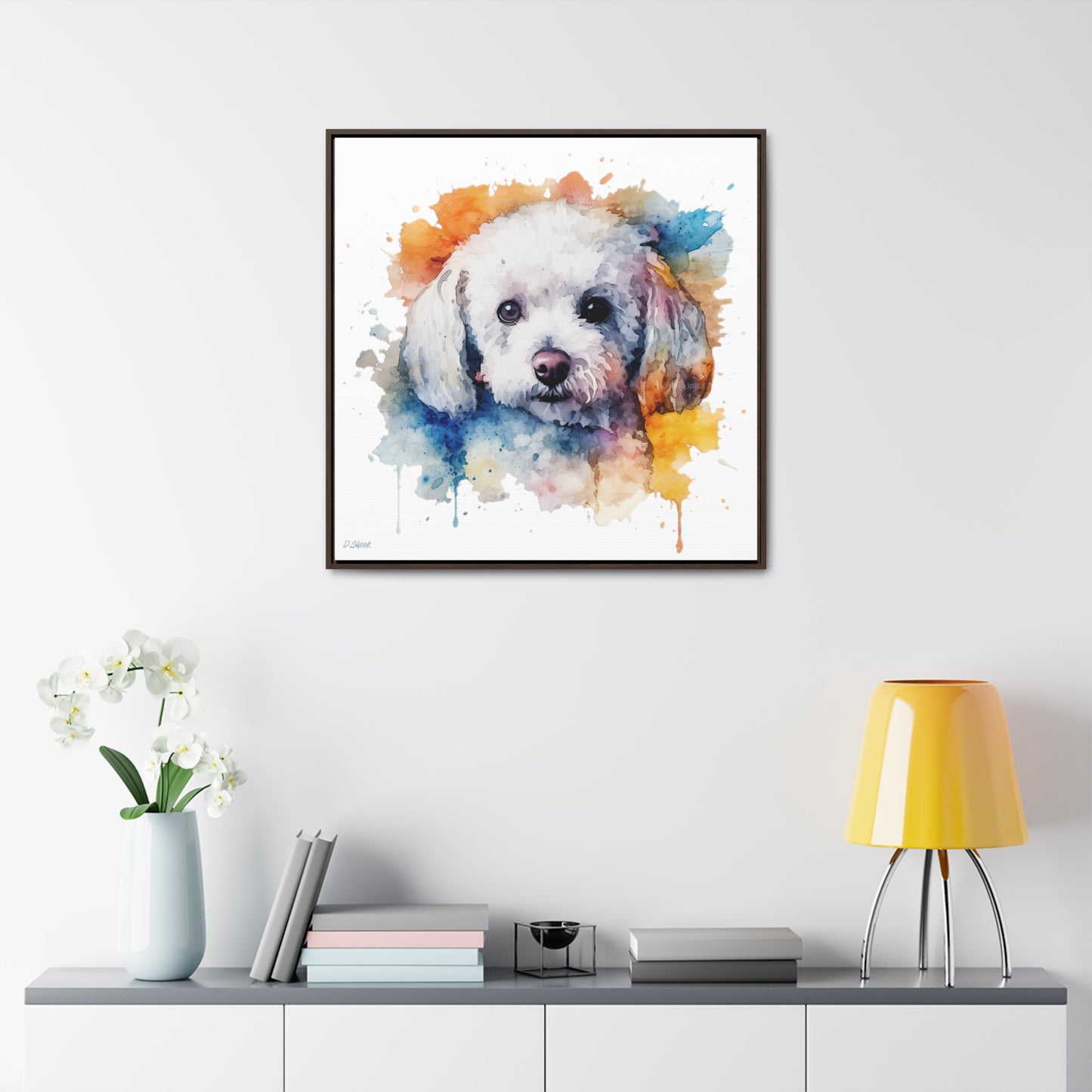 Bichon Frise 3 Gallery Canvas Wraps, Square Frame