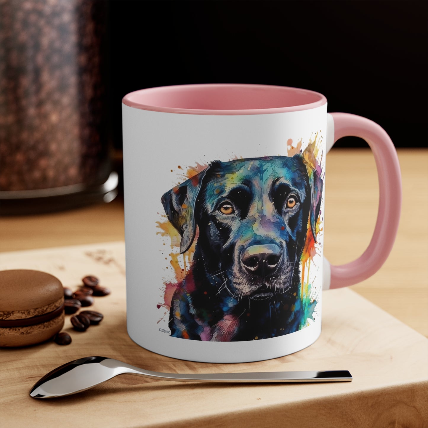 Black Lab 1 Accent Mugs