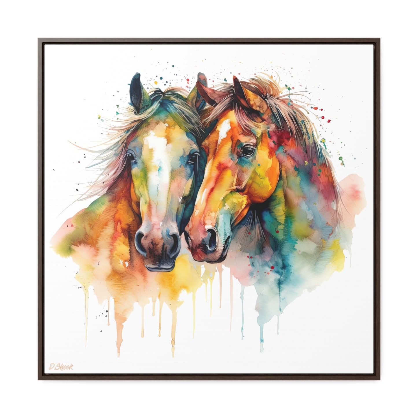 Horse Rescue 6 Gallery Canvas Wraps, Square Frame