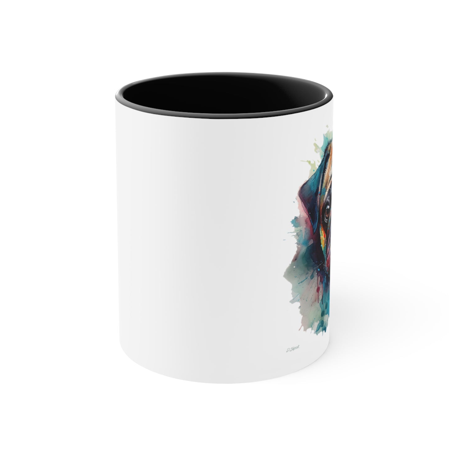 Pug 4 Accent Mugs