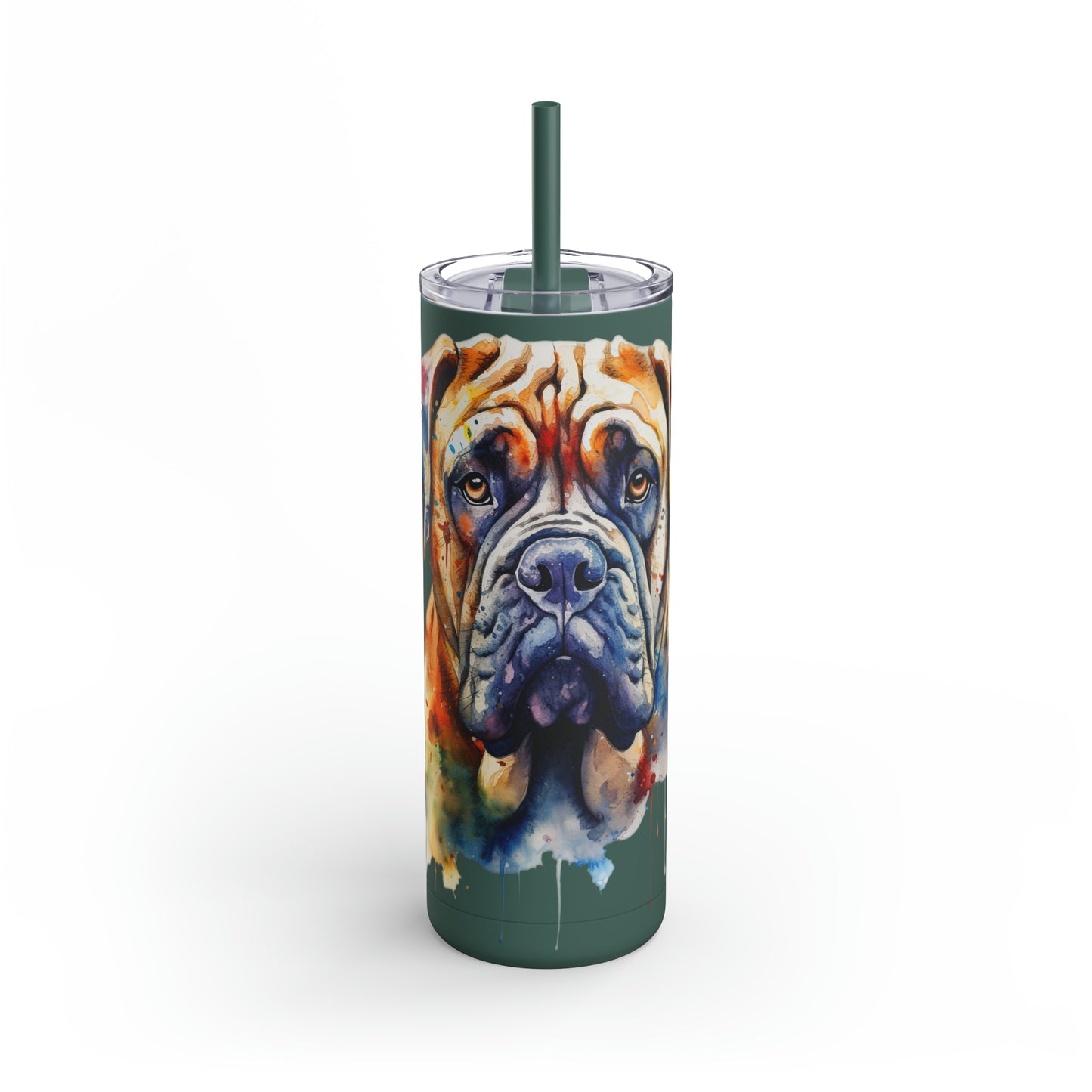 Bullmastiff 3 Maars Maker Skinny Matte Tumbler, 20oz